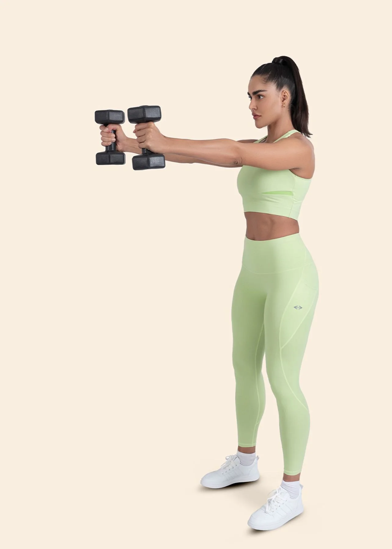 High Support Cross back sports bra - Mint Green - Image 6
