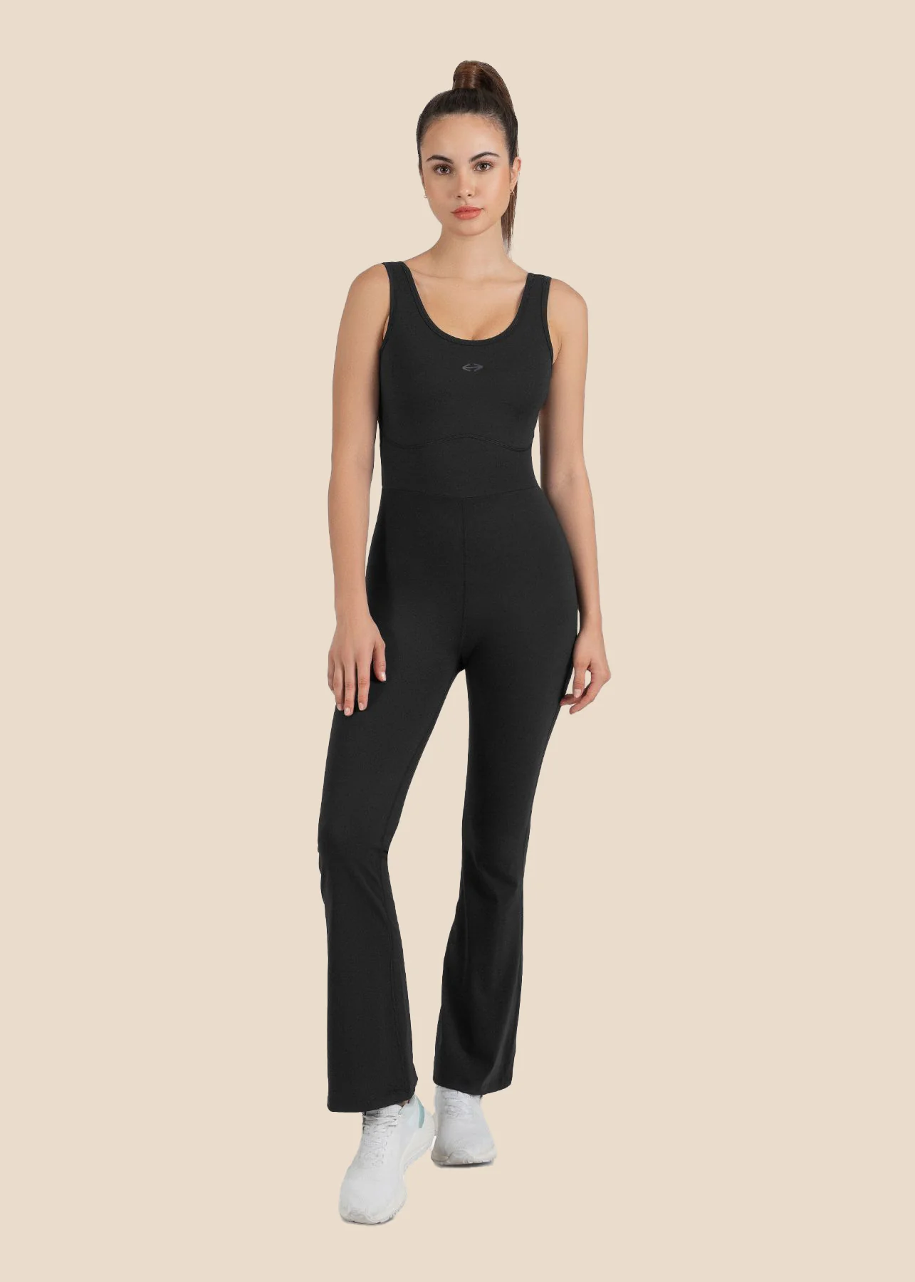 Women Cross Back Jumpsuit - Black - Image 7