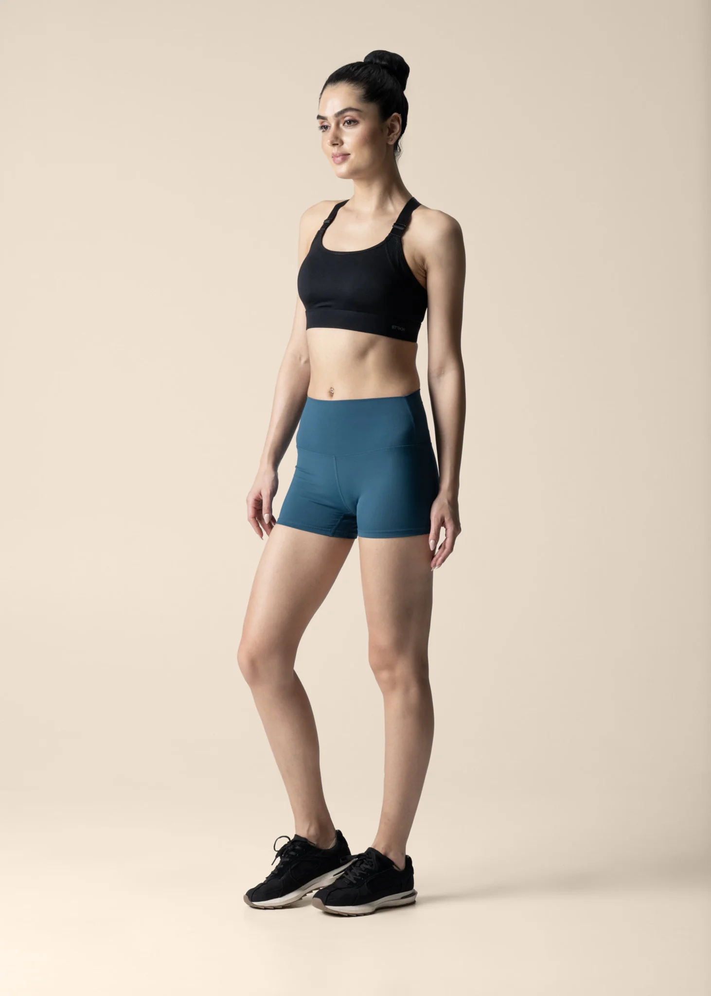 Women Cycling Shorts - Deep Teal Blue - Image 2