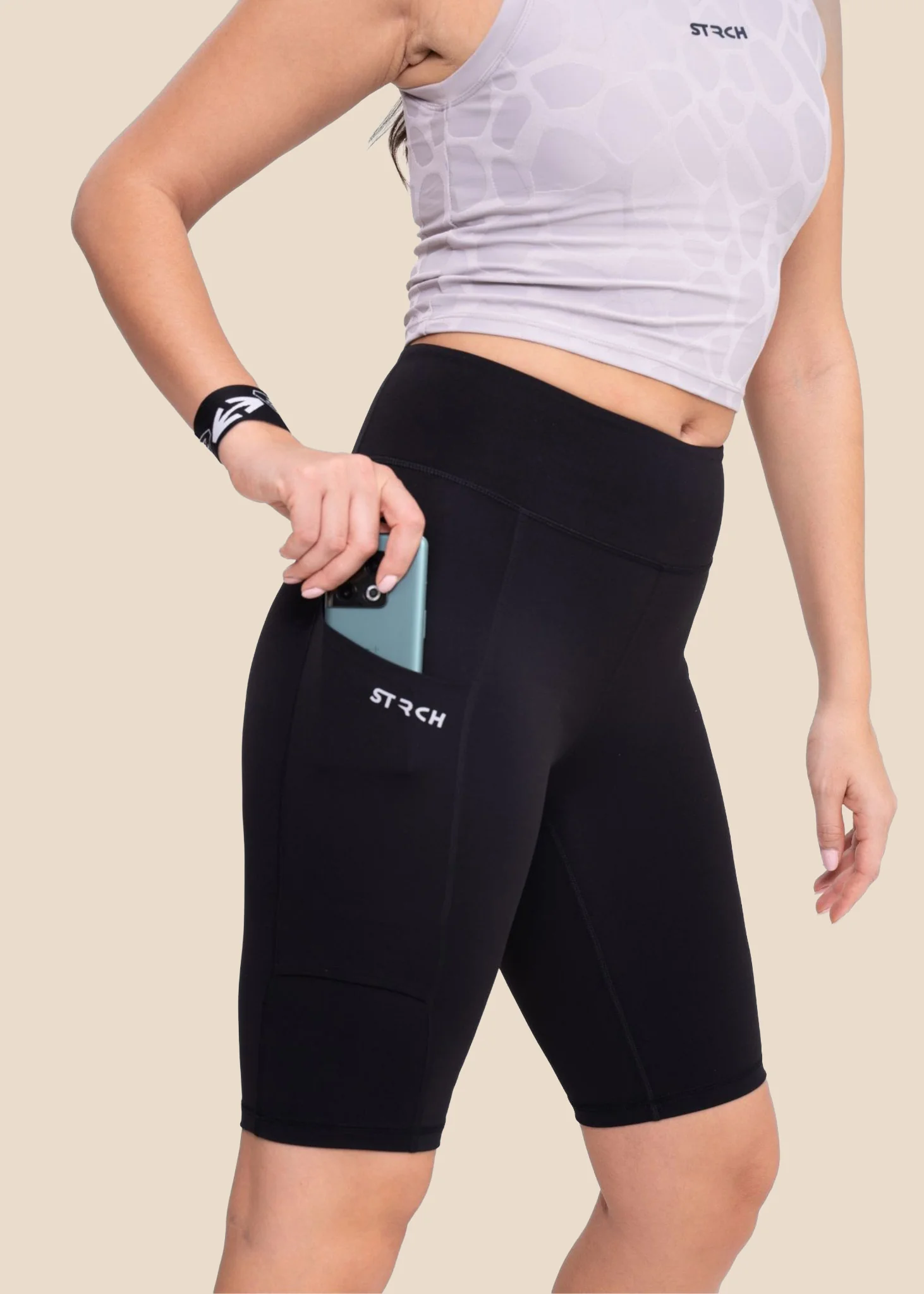 Women Dual Pocket Sports Shorts - Black - Image 6