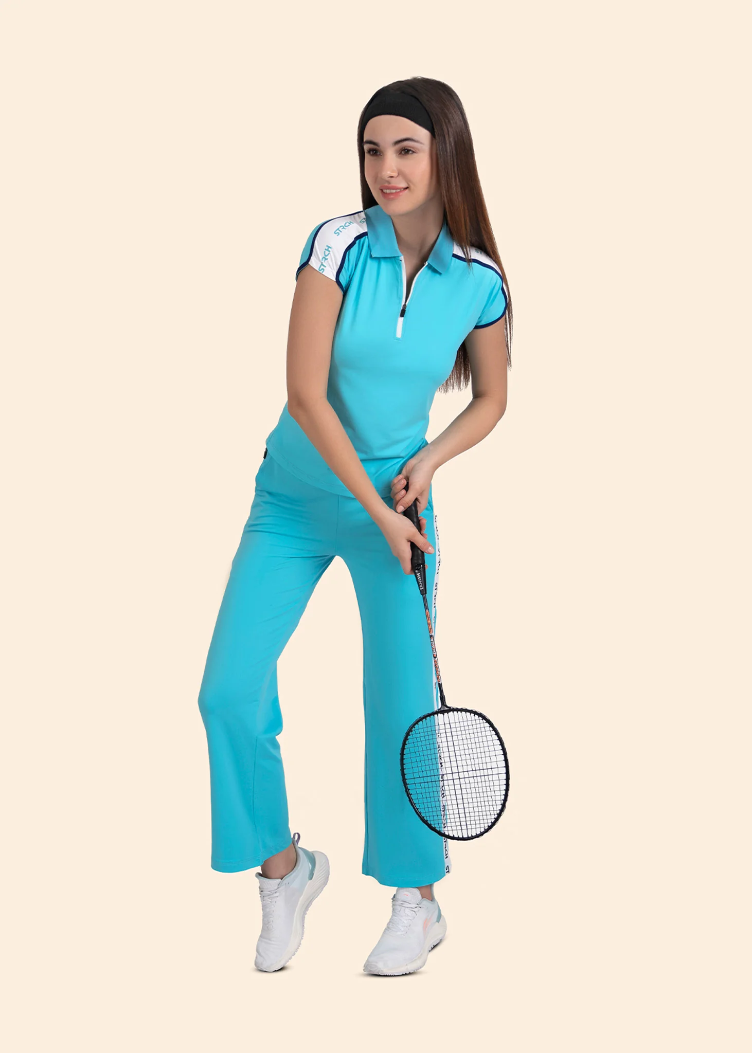 Women Dual Pocket Track Pants - Cyan Blue - Image 2