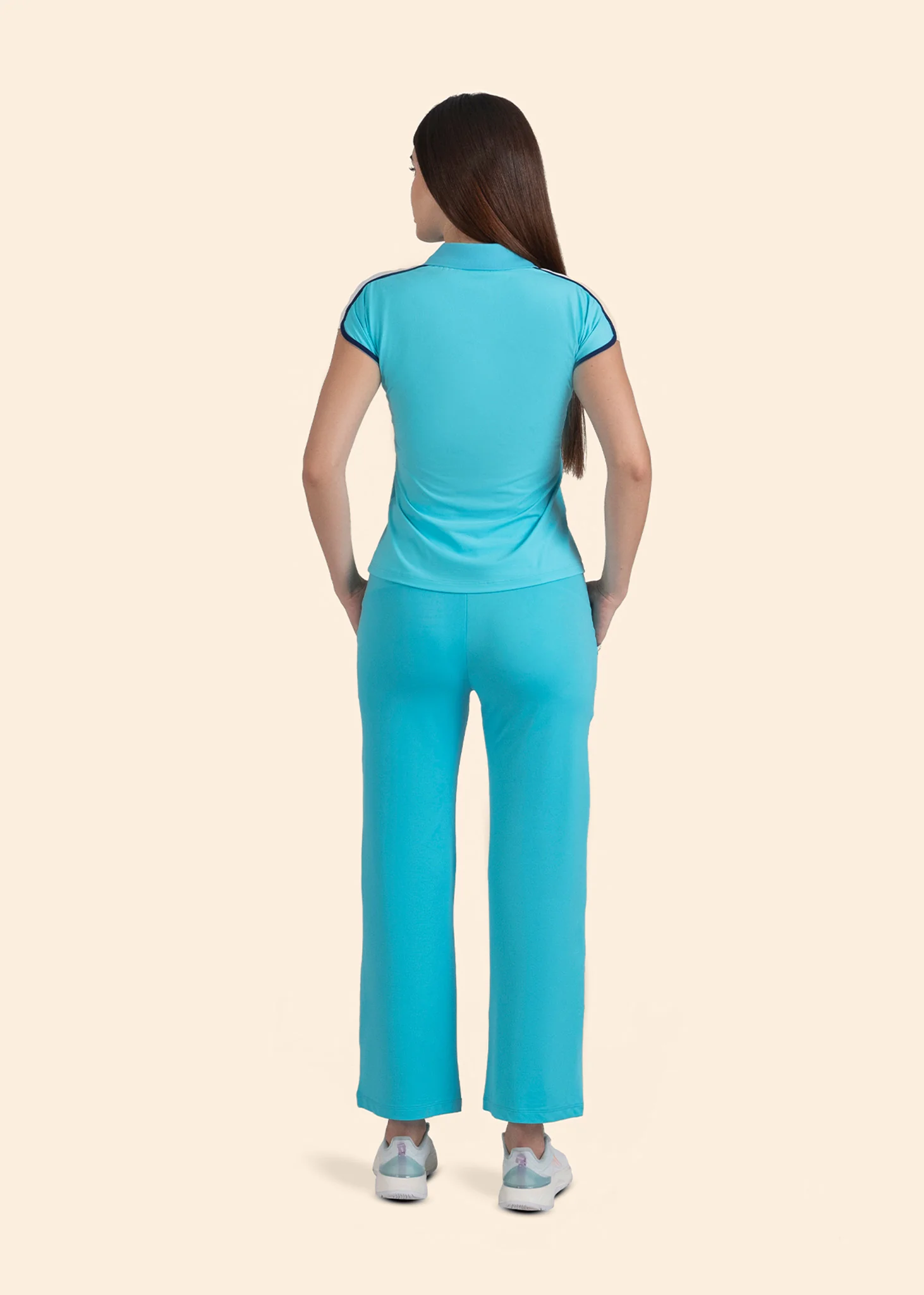 Women Dual Pocket Track Pants - Cyan Blue - Image 7
