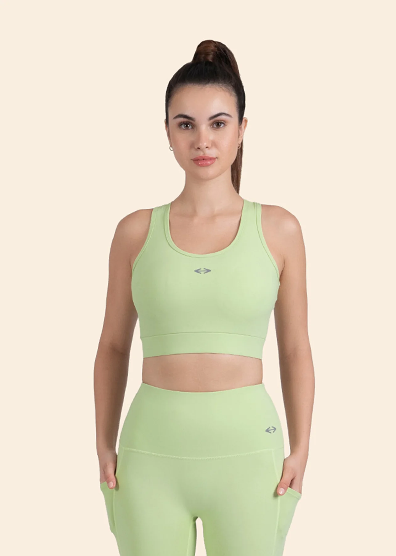 Women Stylish Open Back Bra - Mint Green - Image 2