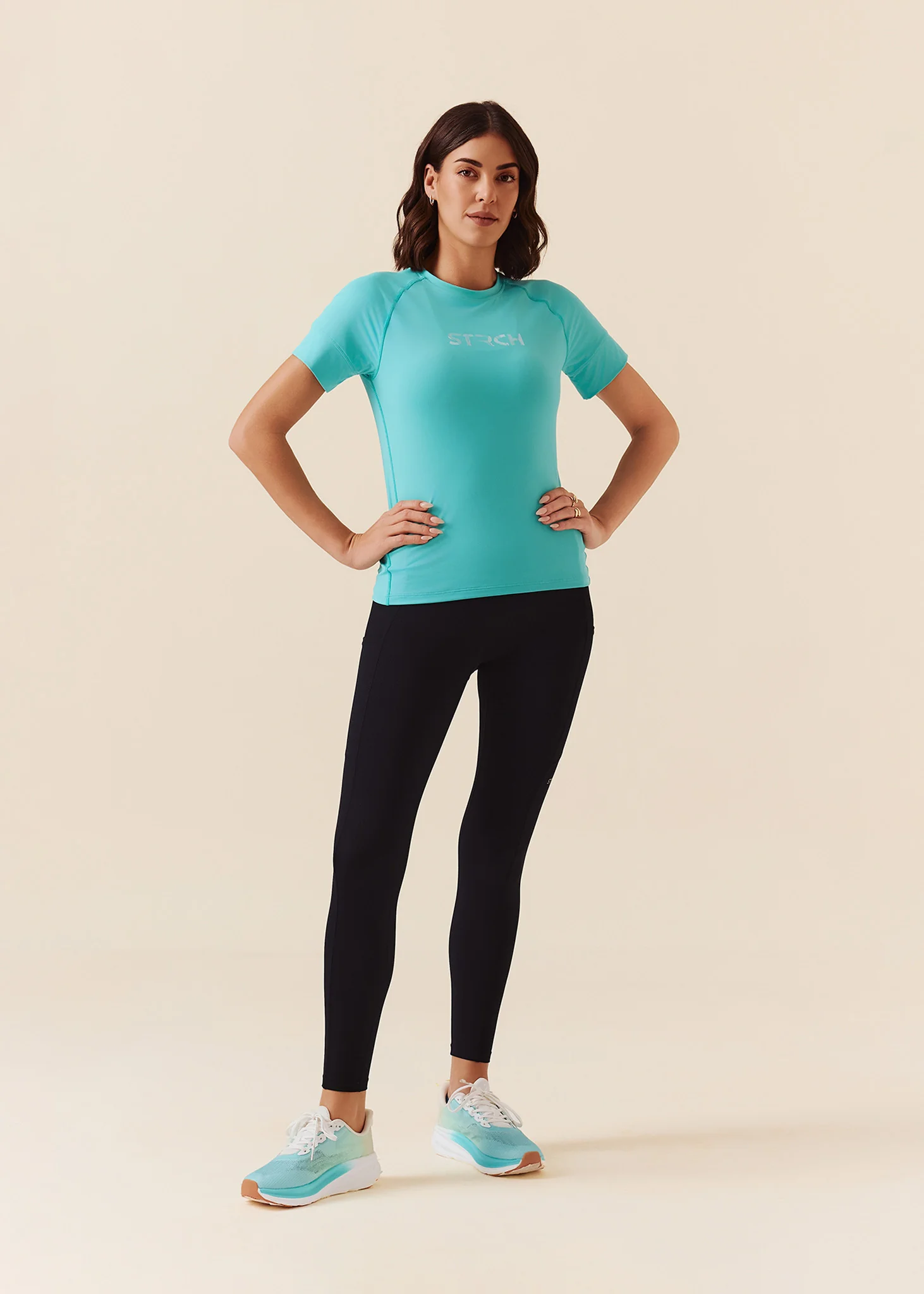 Women Fitness Top - Turquoise - Image 2