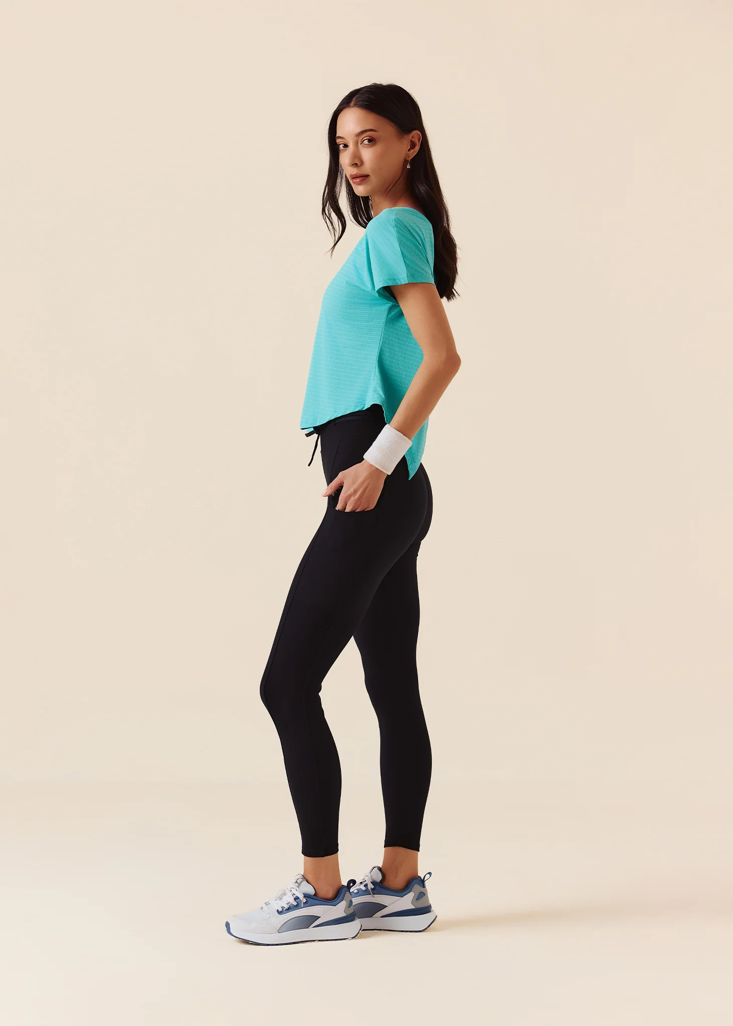 Women Fitness Training Pants - Jet Black - Image 4