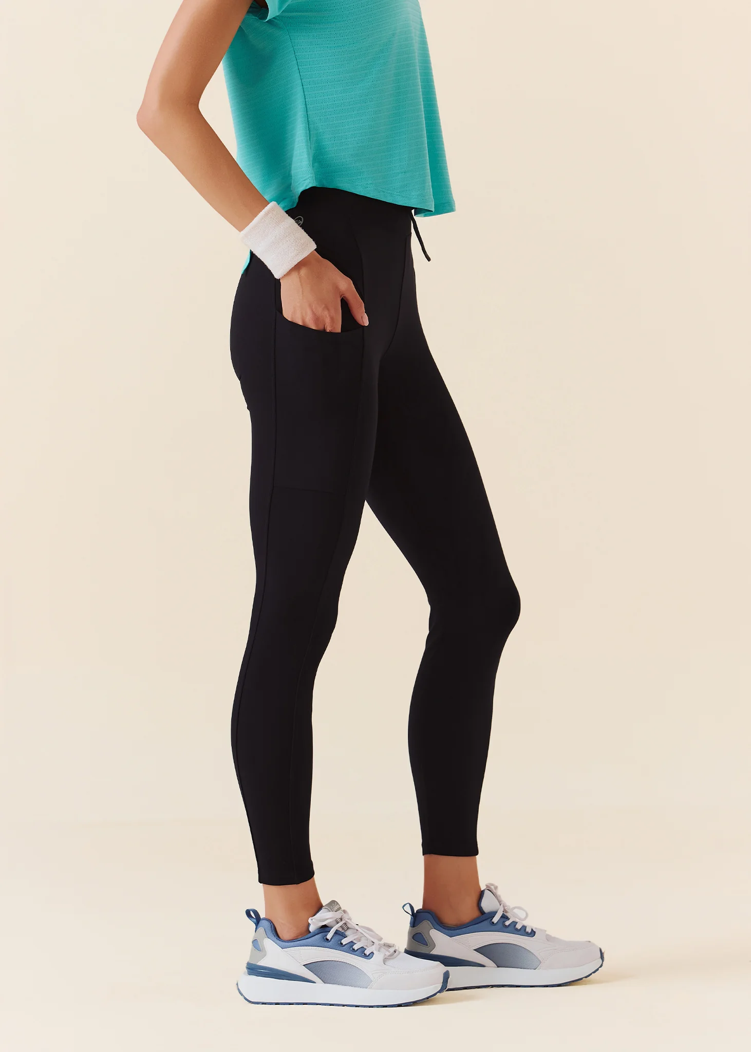 Women Fitness Training Pants - Jet Black - Image 7