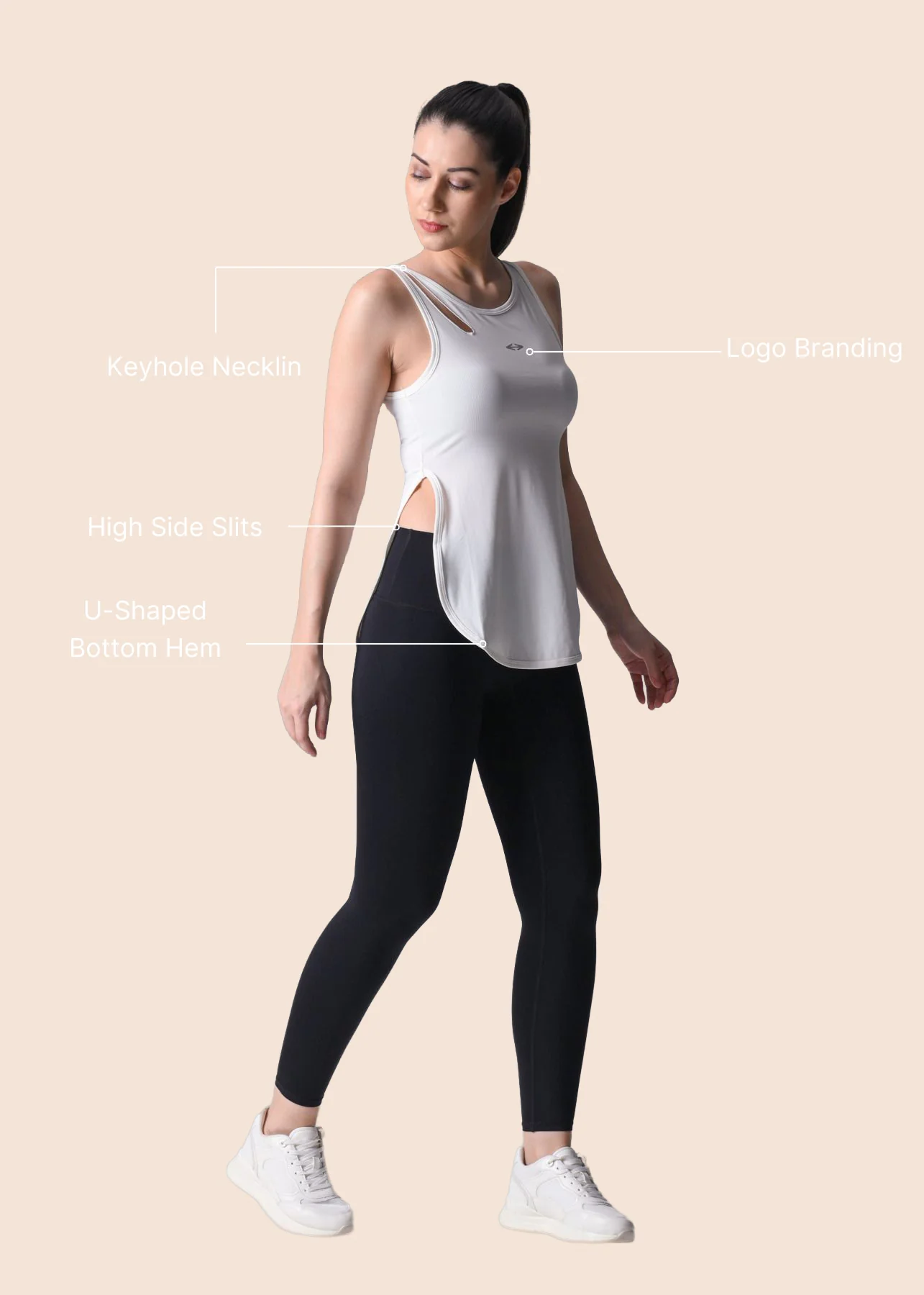 Women Flexible Fit Top - White - Image 3