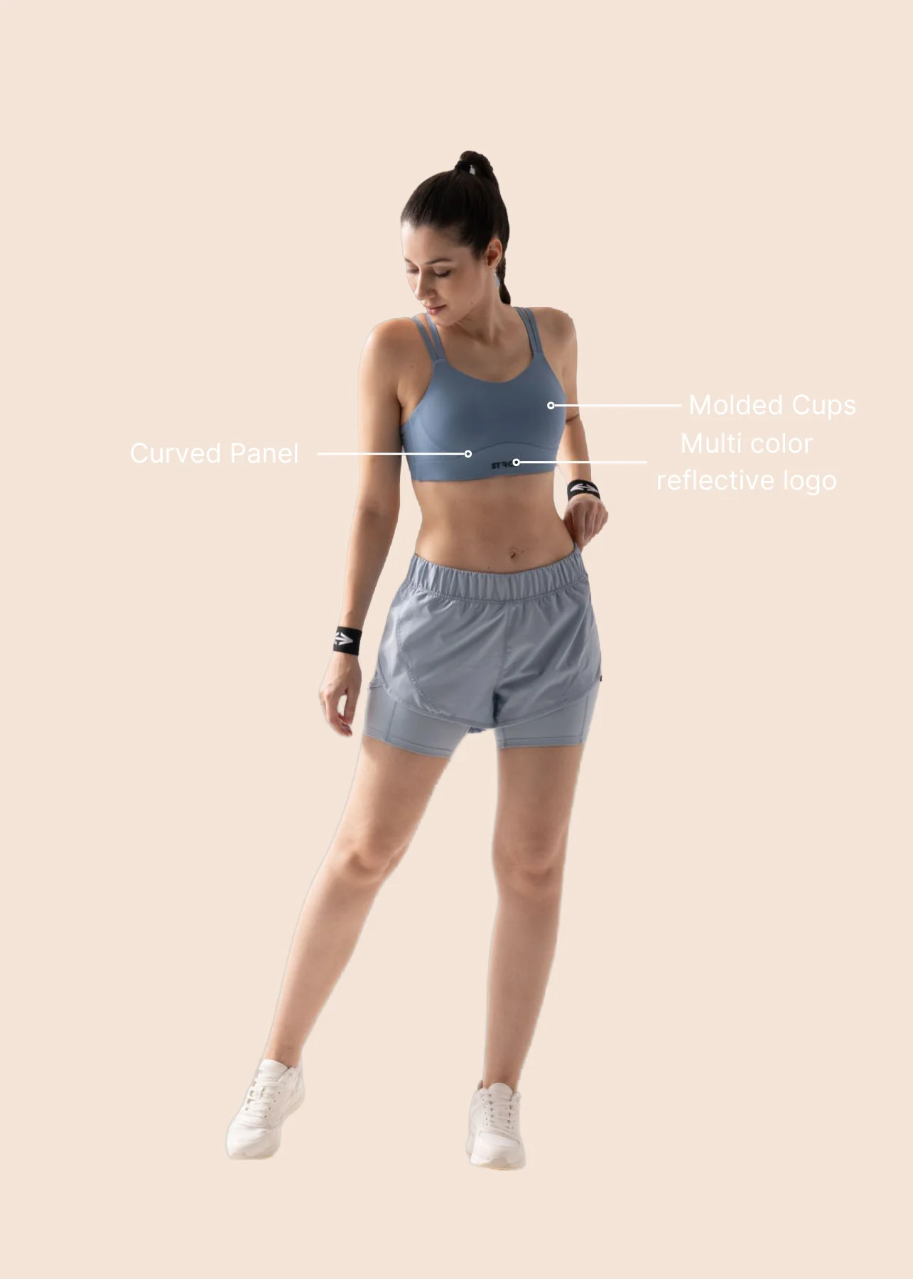 Low Impact medium coverage sports bra - Glacier Lake - Image 3