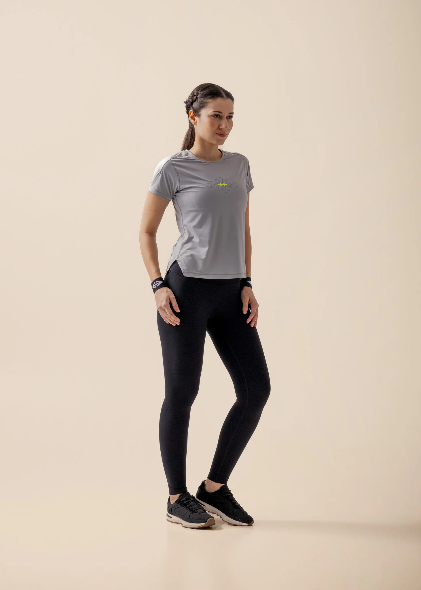 GrafeSTRCH Workout Tee - Grey - Image 5