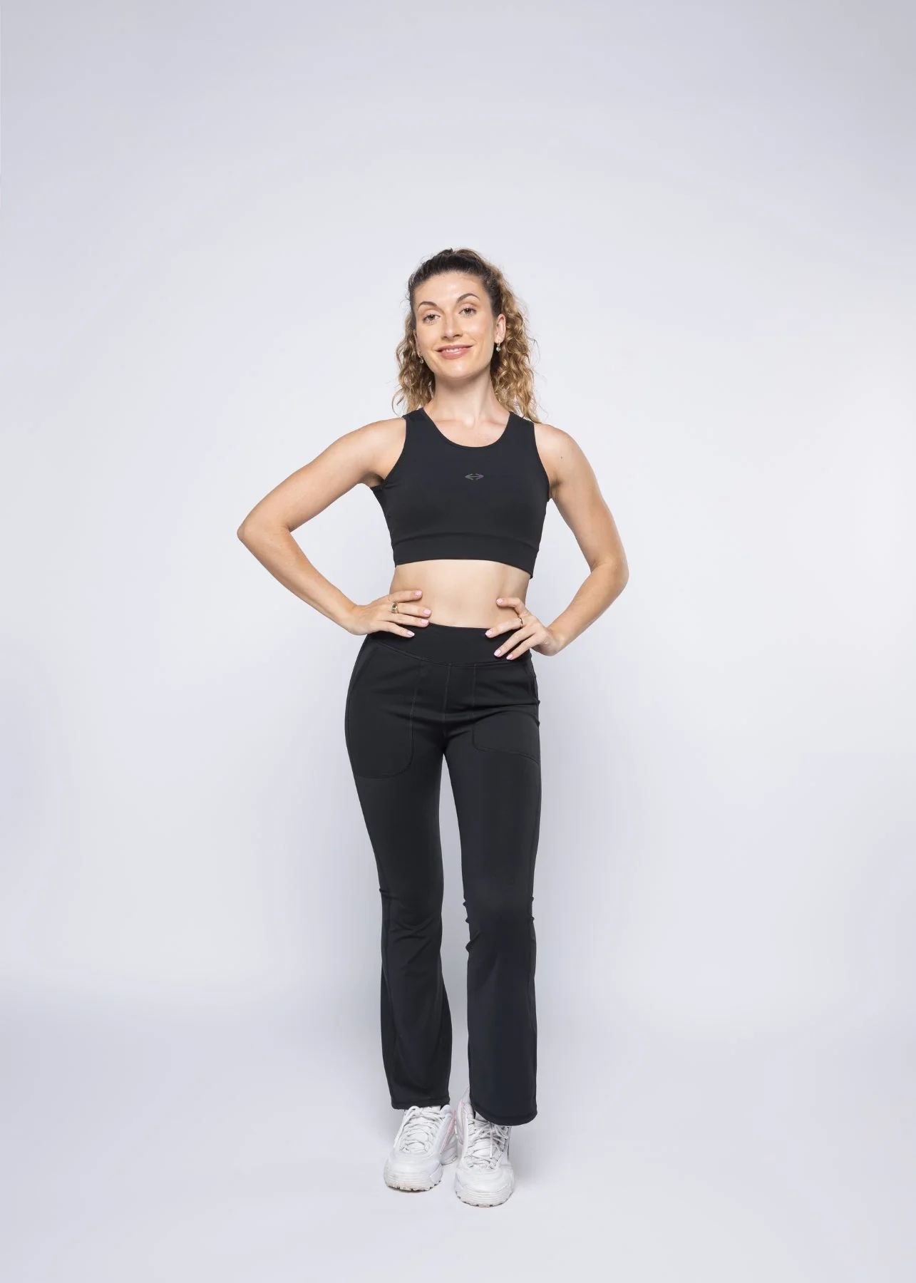 Women Gym Flare Pants - Black - Image 3