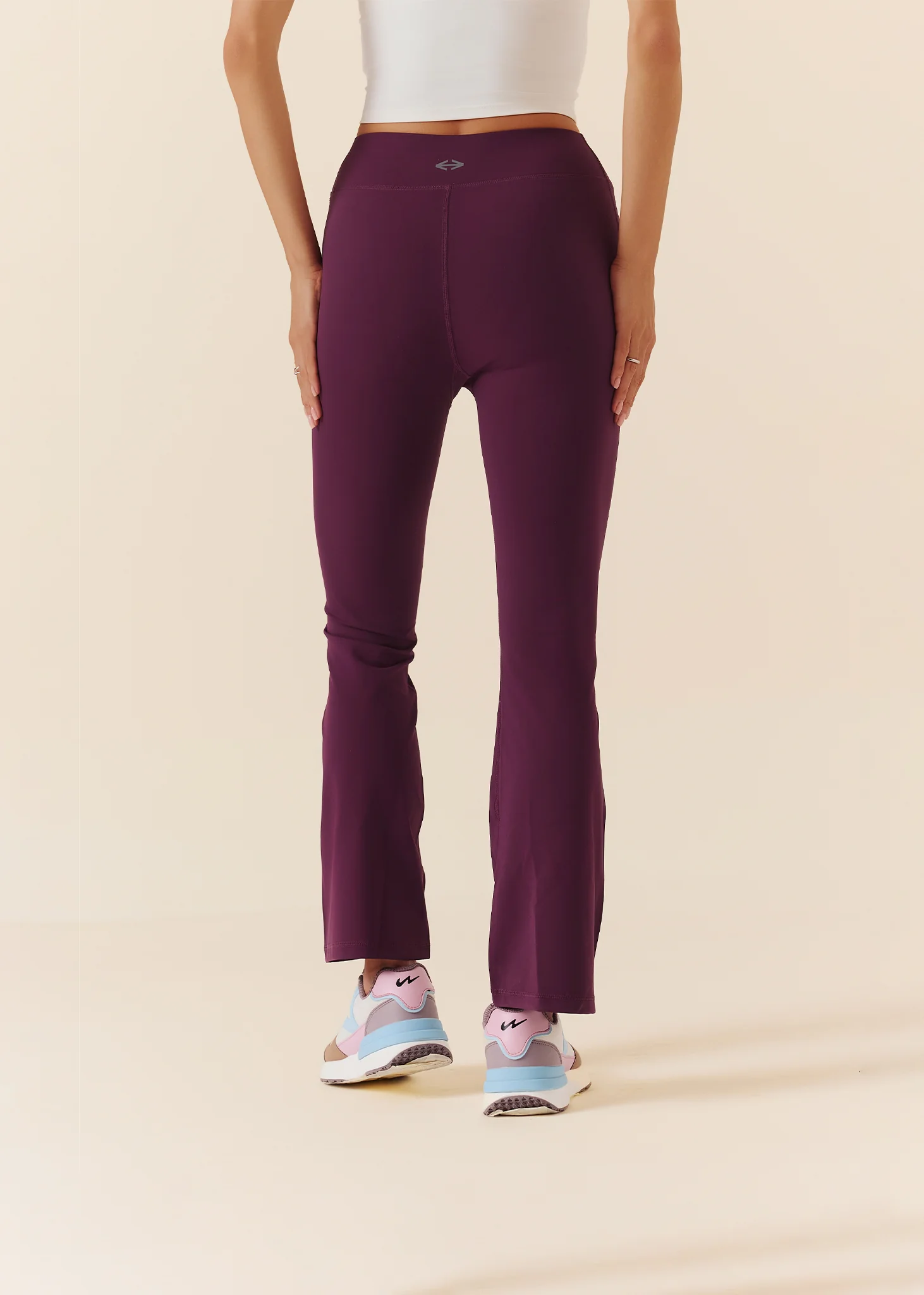 Women Gym Flare Pants - Maroon - Image 6