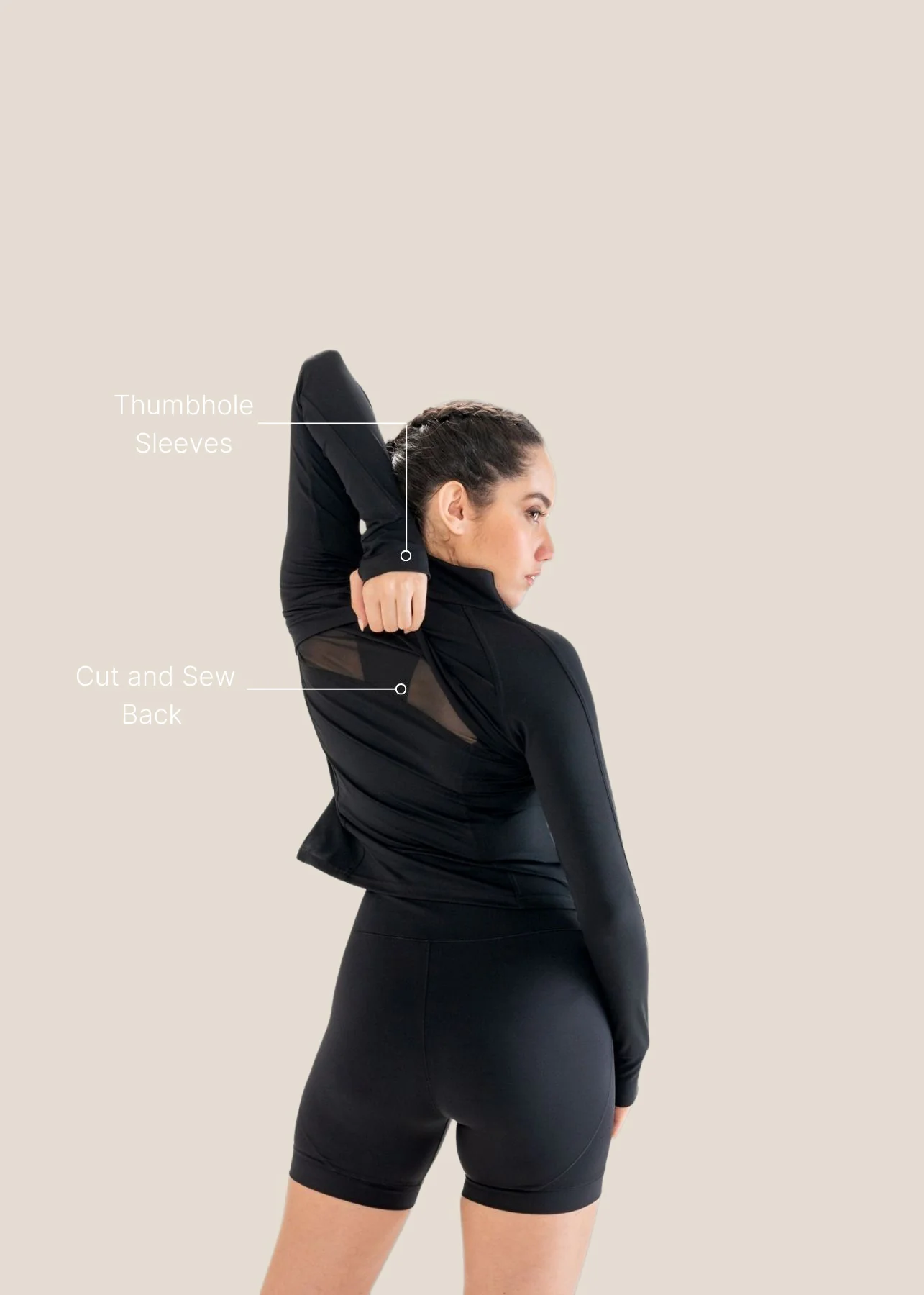 Women Gym Jacket - Black - Image 3