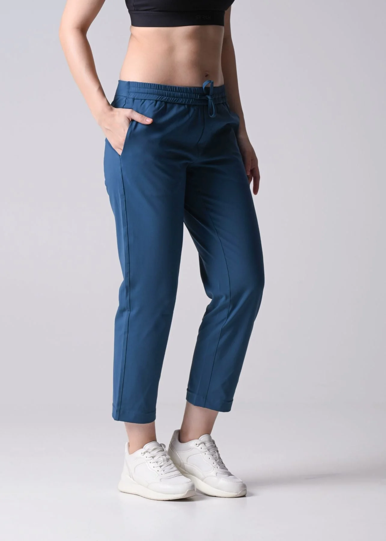 Women Gym Straight Pants - Teal - Image 4