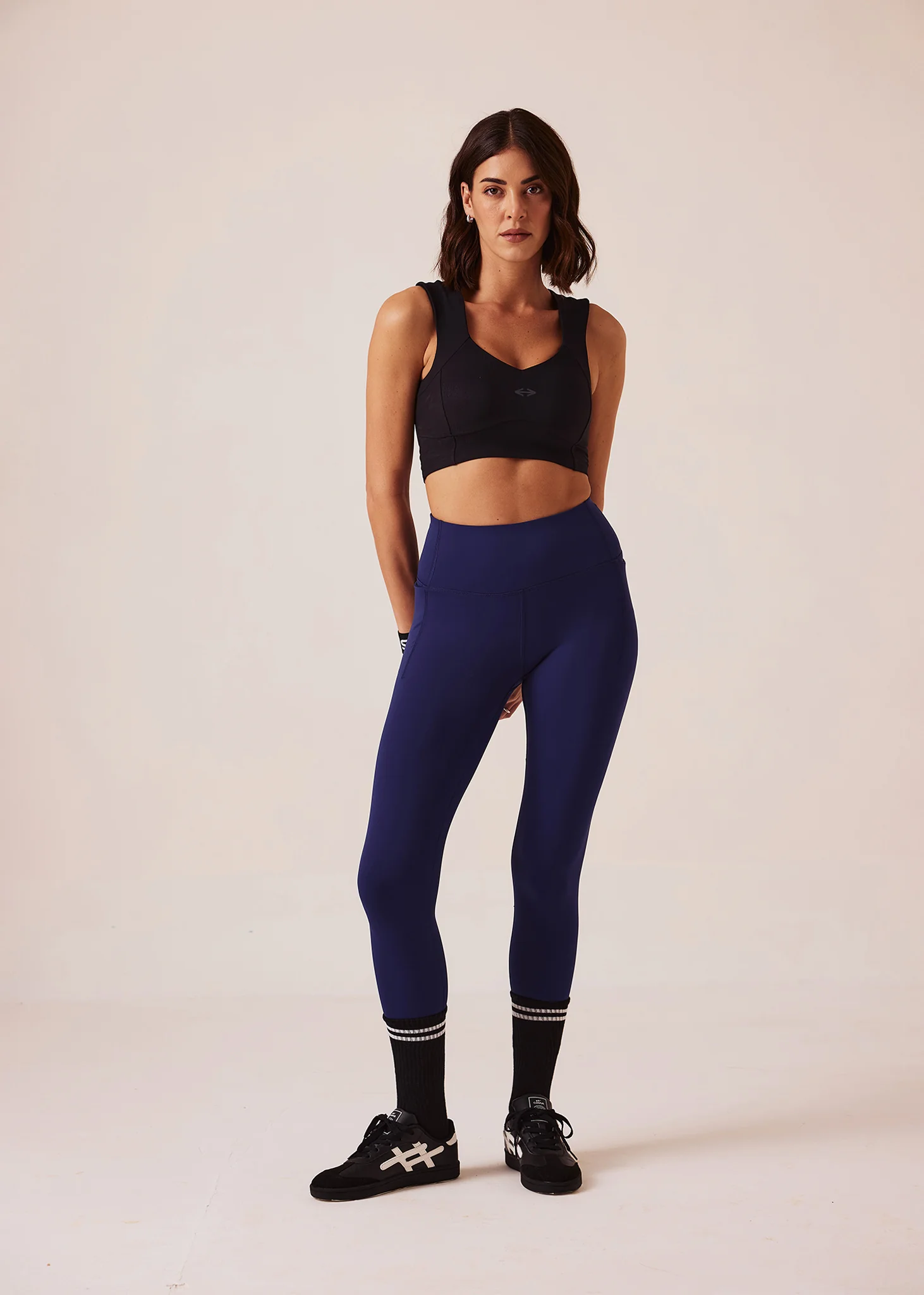Women Gym-to-Yoga High Waist Leggings - Navy - Image 2