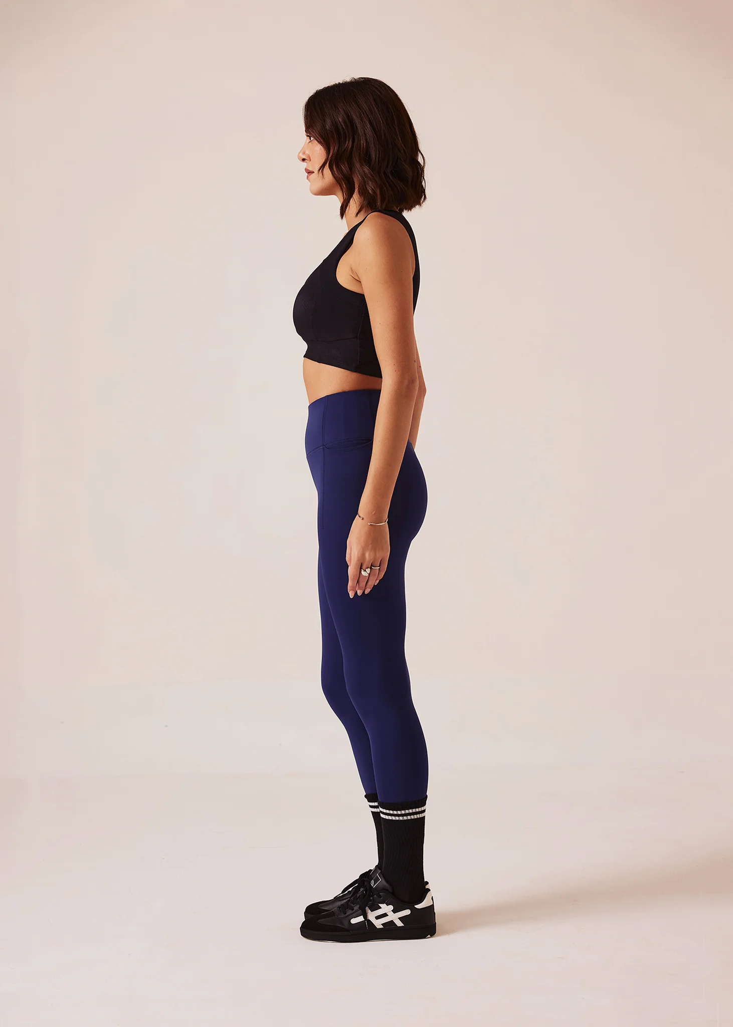 Women Gym-to-Yoga High Waist Leggings - Navy - Image 5