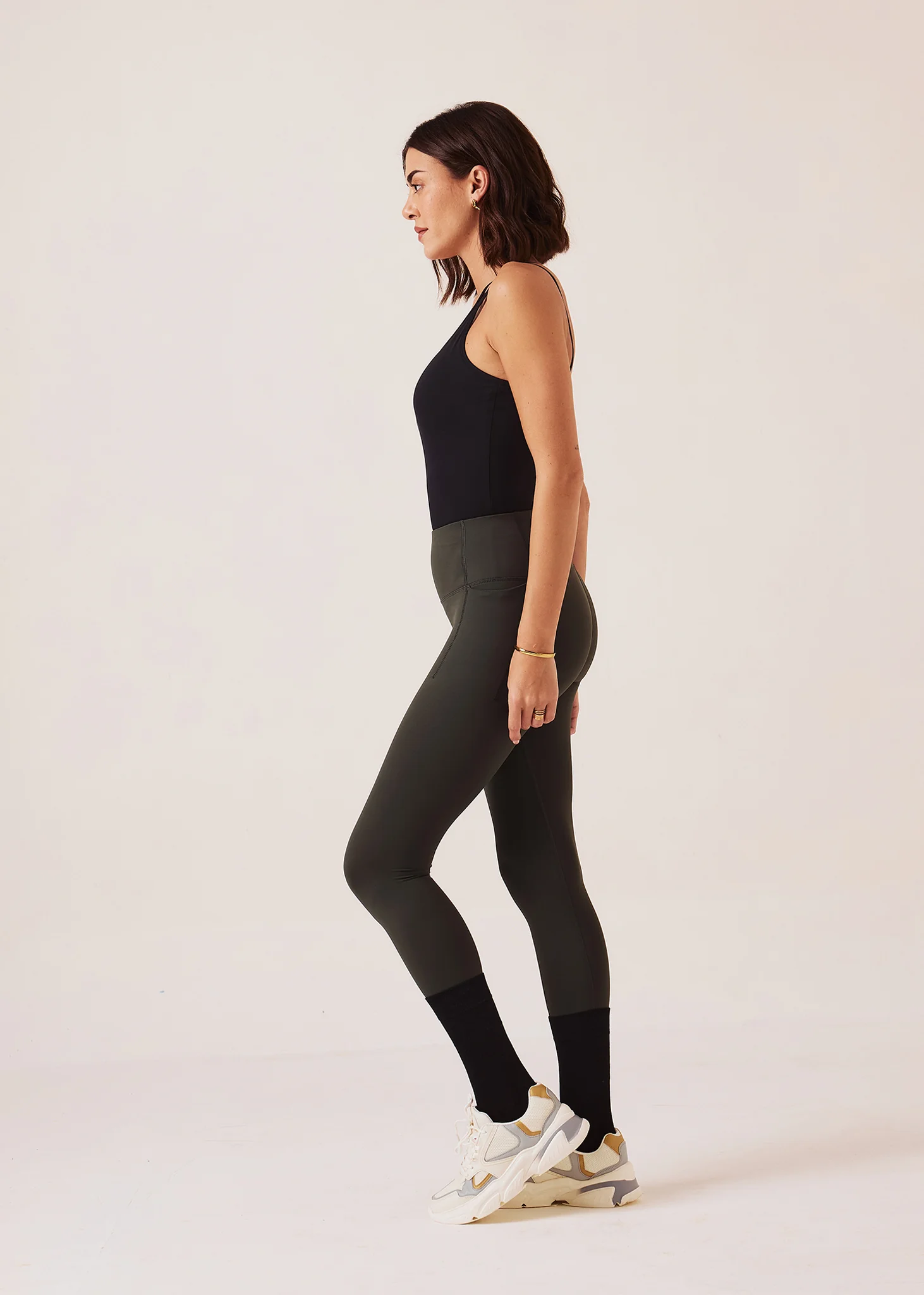Women Gym-to-Yoga High Waist Leggings - Olive - Image 5