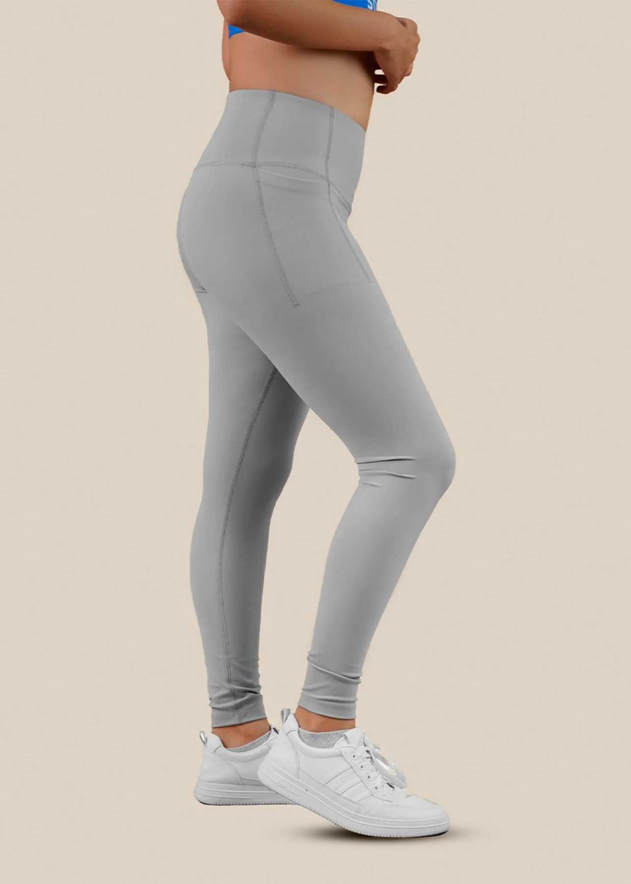 Women Gym To Yoga High Waist Leggings - Ultimate Grey - Image 4