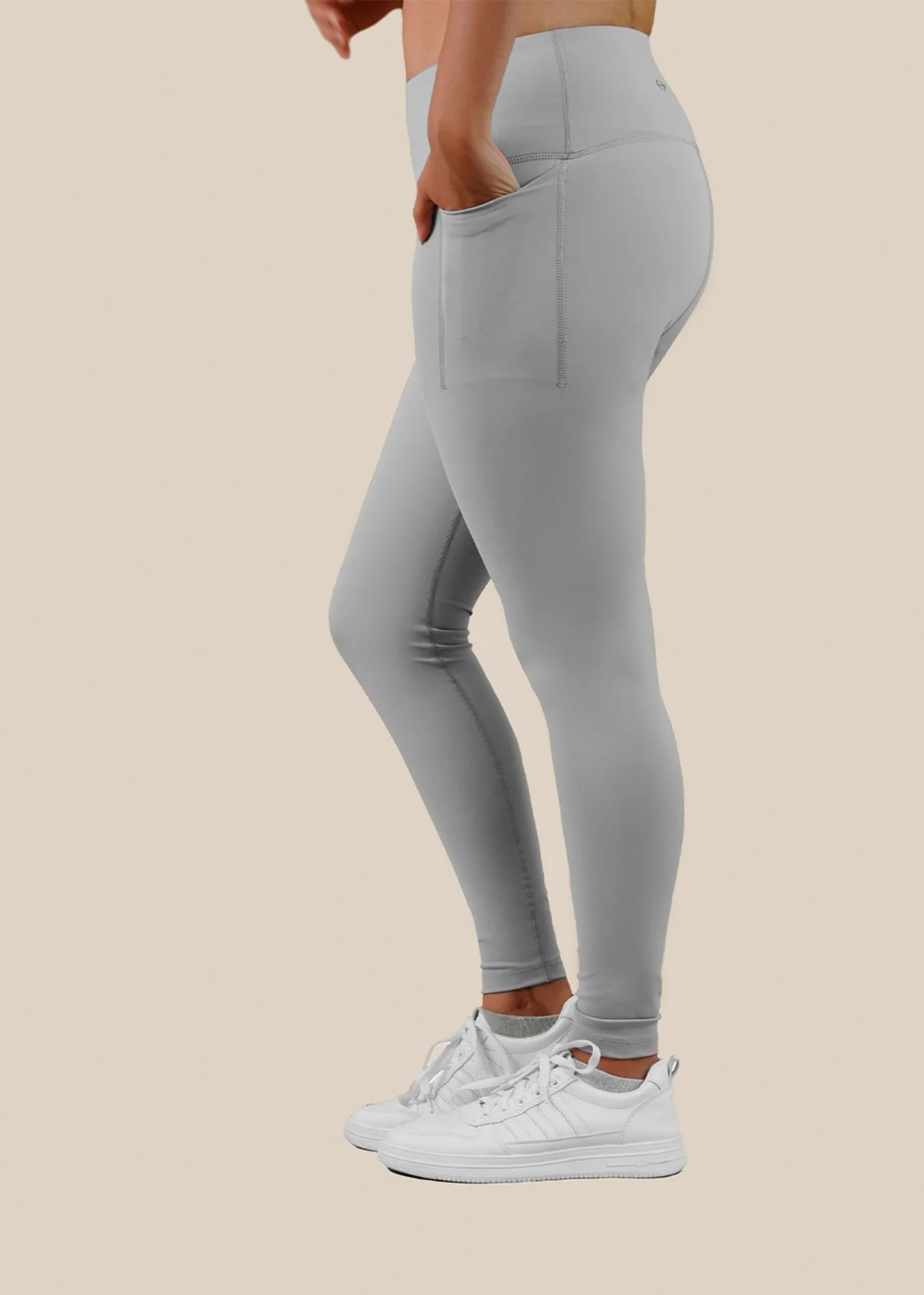 Women Gym To Yoga High Waist Leggings - Ultimate Grey - Image 5