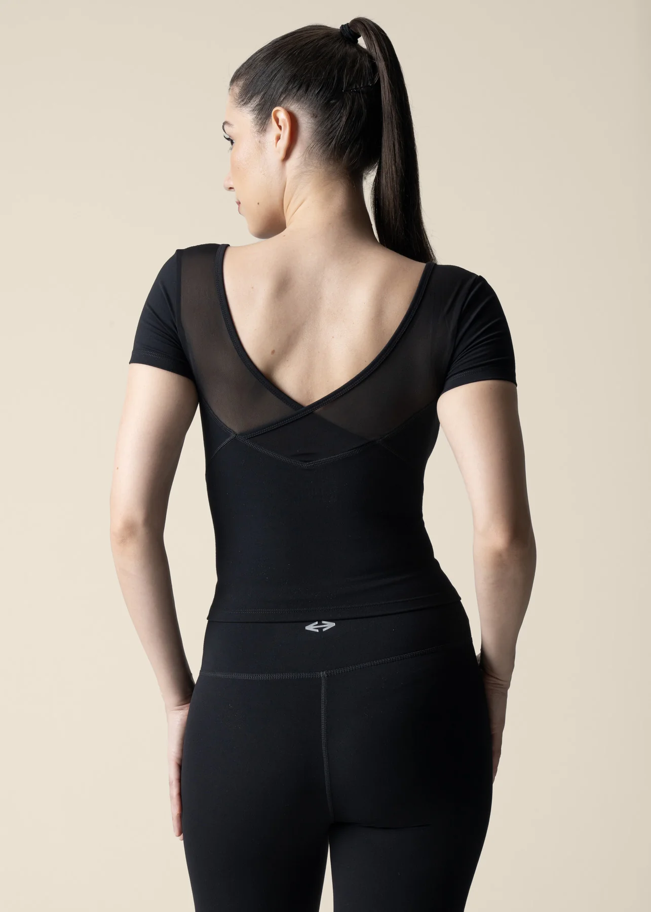 Strch Flex Crop Top - Black - Image 5