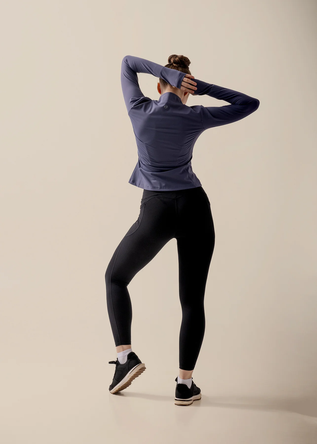 Women High Neck Zip Jacket - Lilac Blue - Image 6
