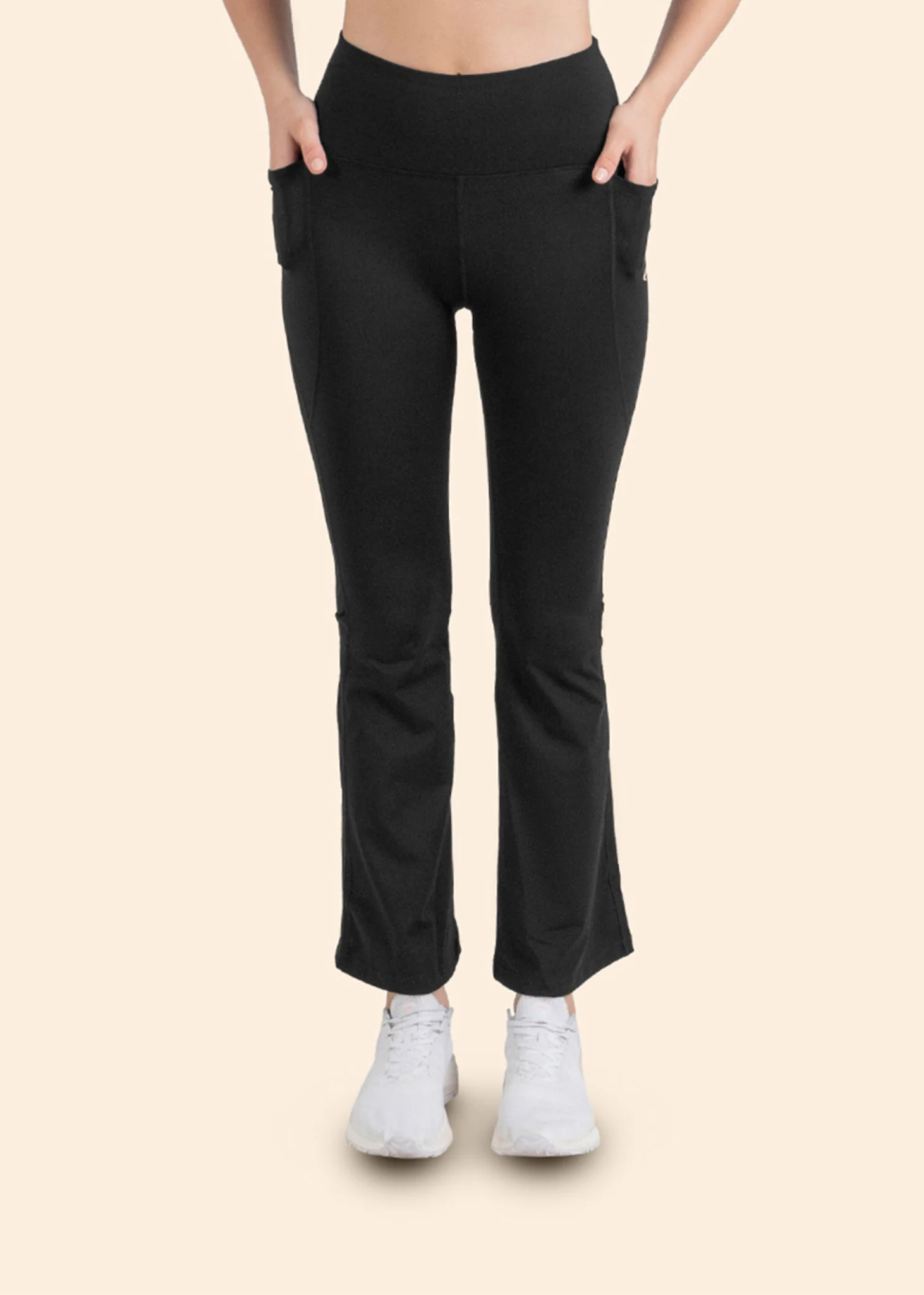 StrchFlex High rise Flare Leggings - Black