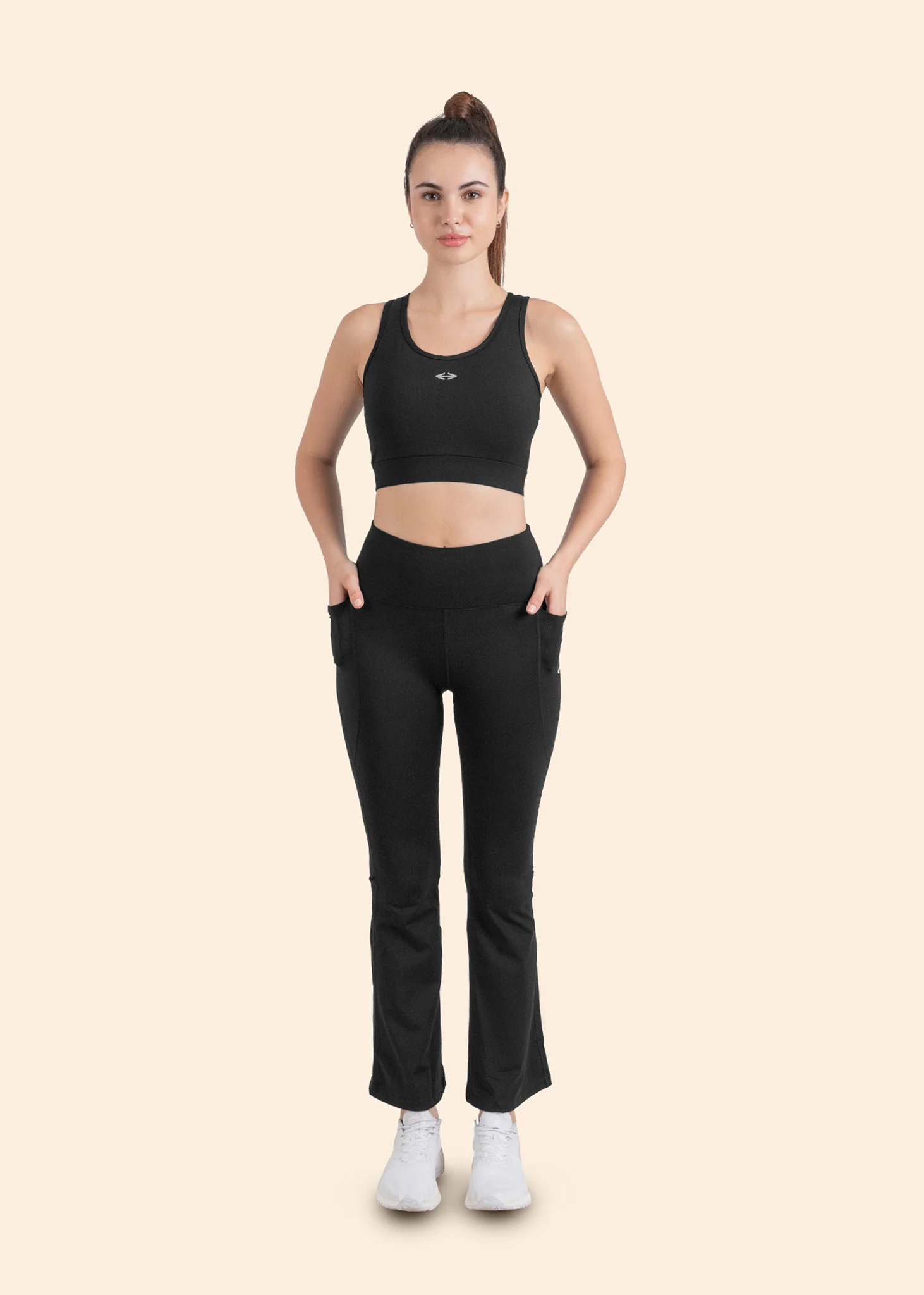 StrchFlex High rise Flare Leggings - Black - Image 5