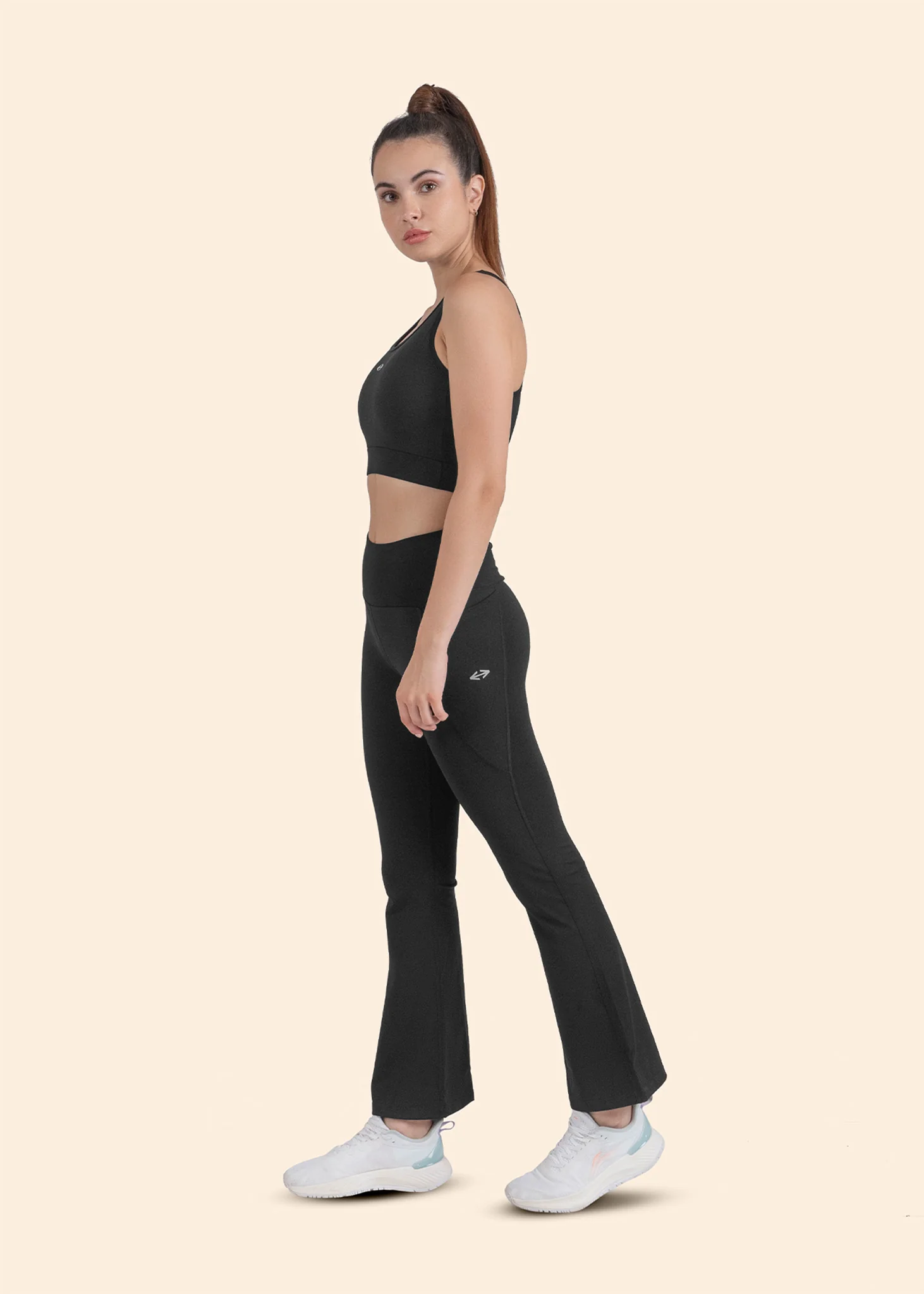 StrchFlex High rise Flare Leggings - Black - Image 6