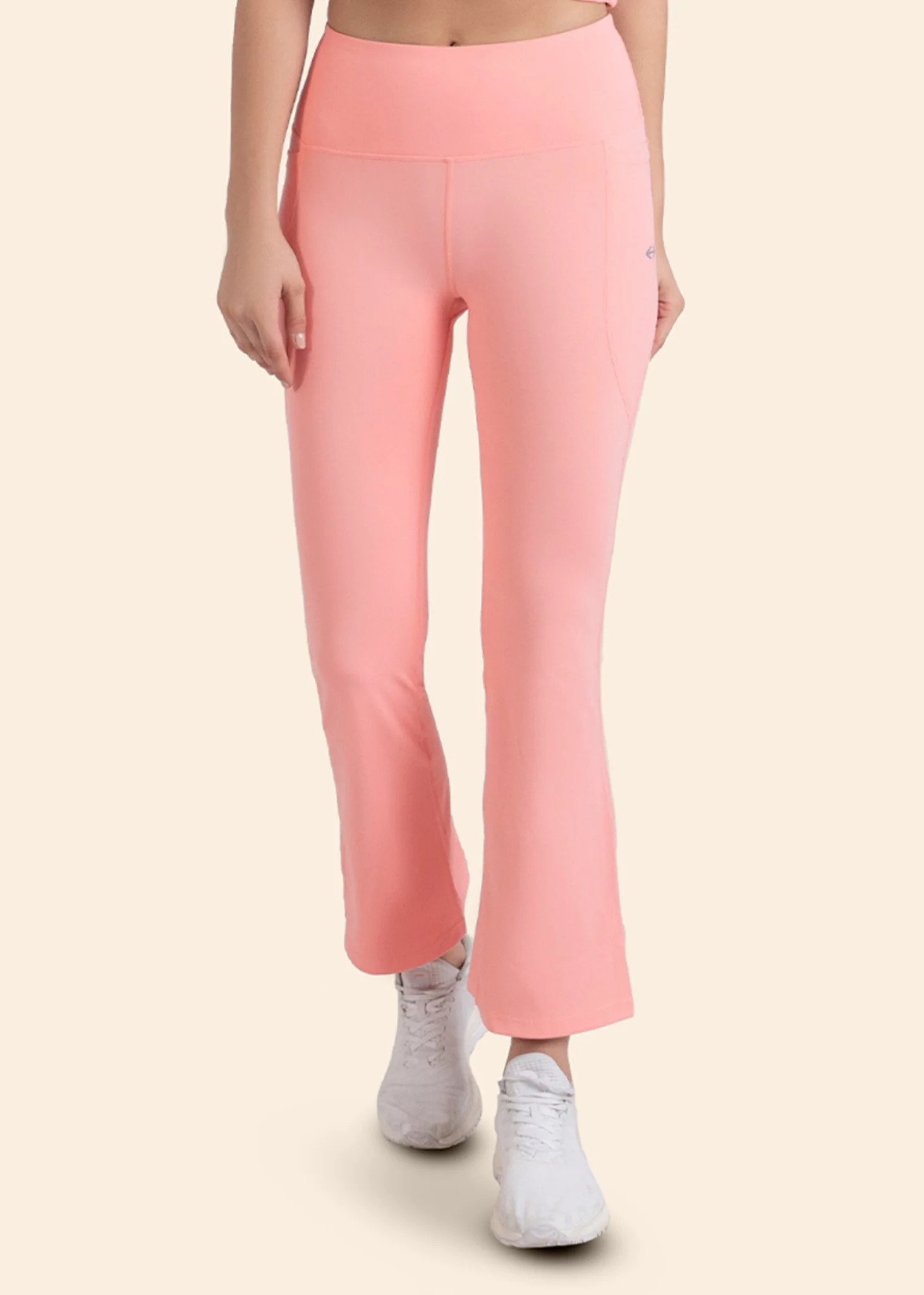StrchFlex High rise Flare Leggings - Peach - Image 2