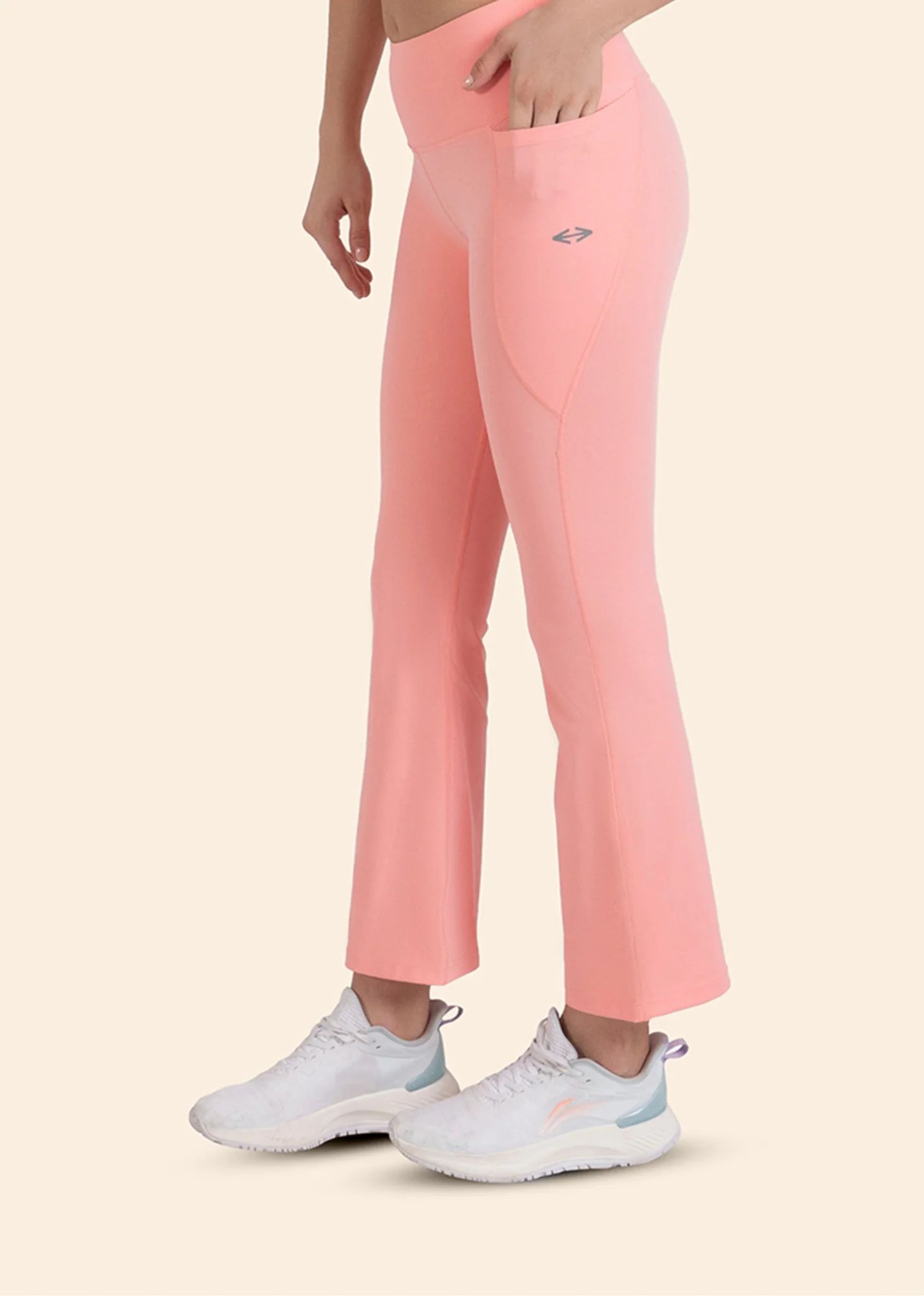StrchFlex High rise Flare Leggings - Peach - Image 4