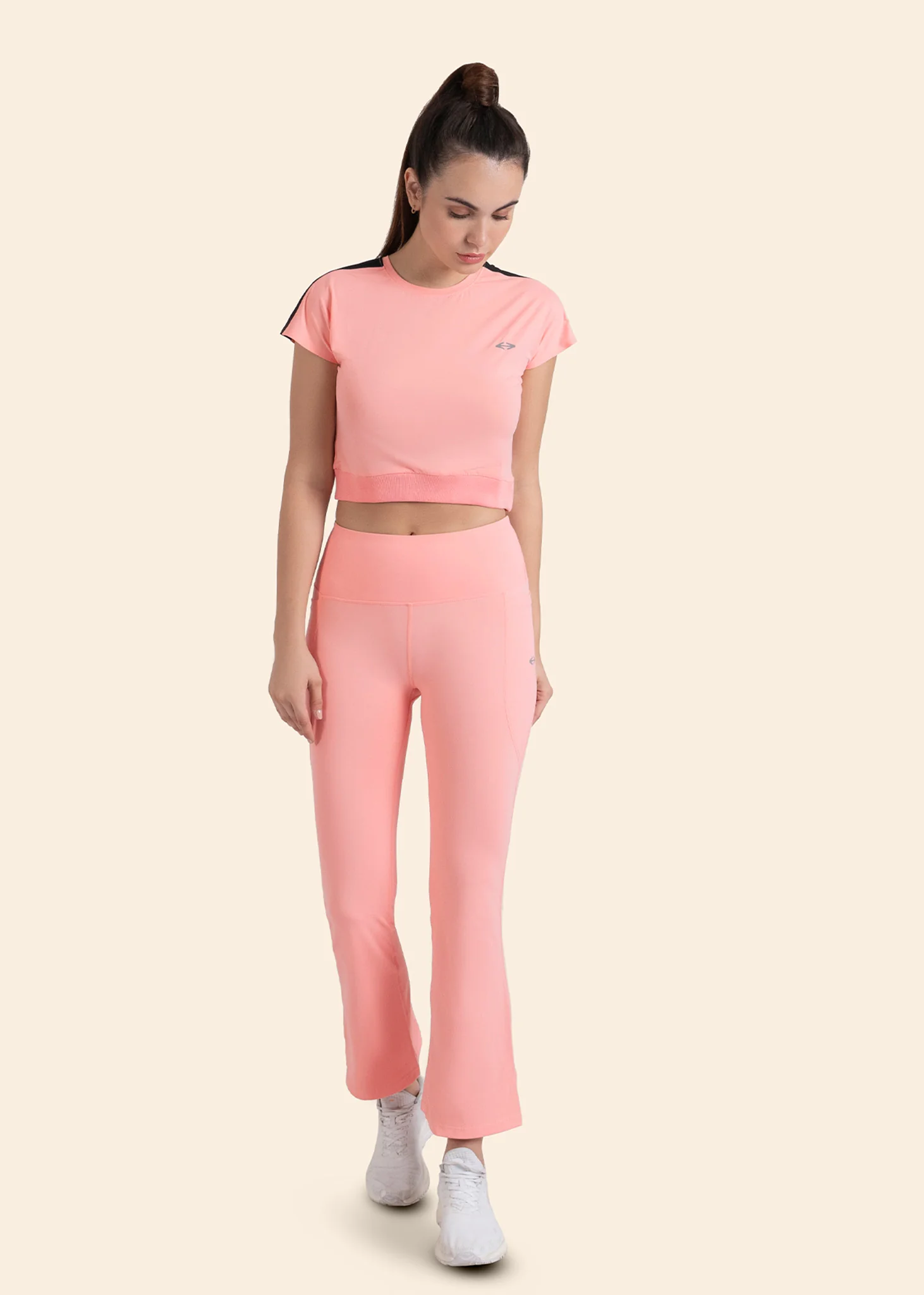 StrchFlex High rise Flare Leggings - Peach - Image 5