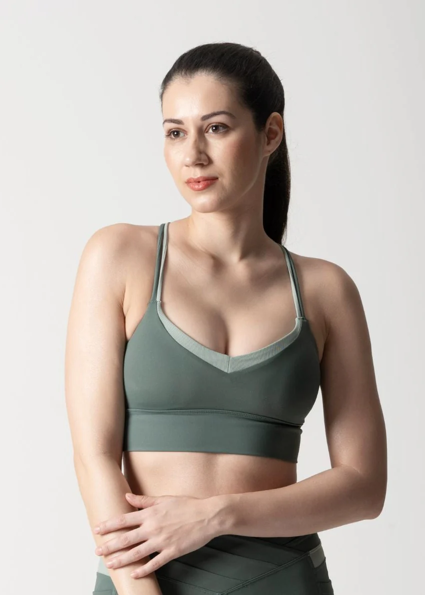 Women High Support Sports Bra - Sage Green