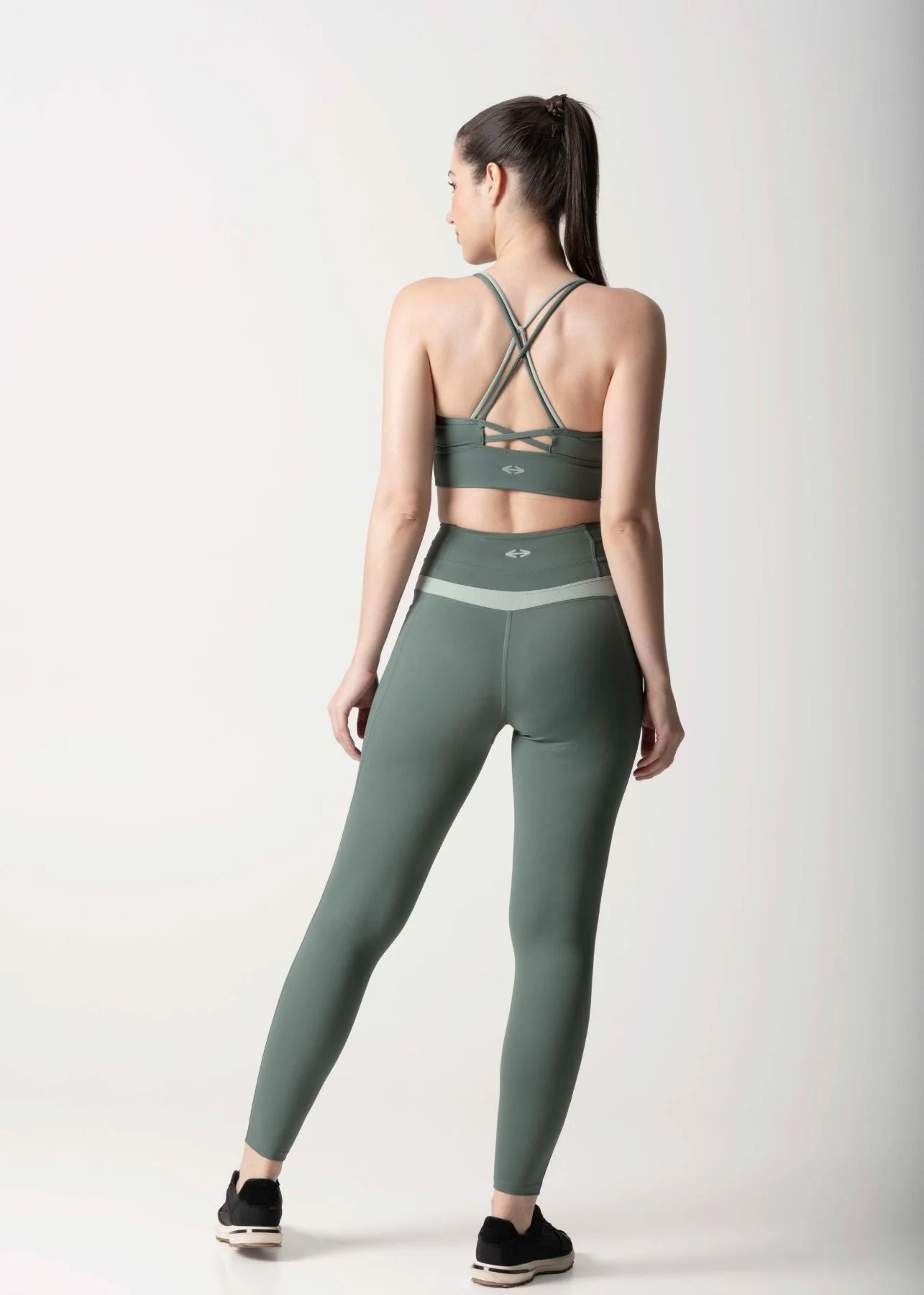 Women High Support Sports Bra - Sage Green - Image 5