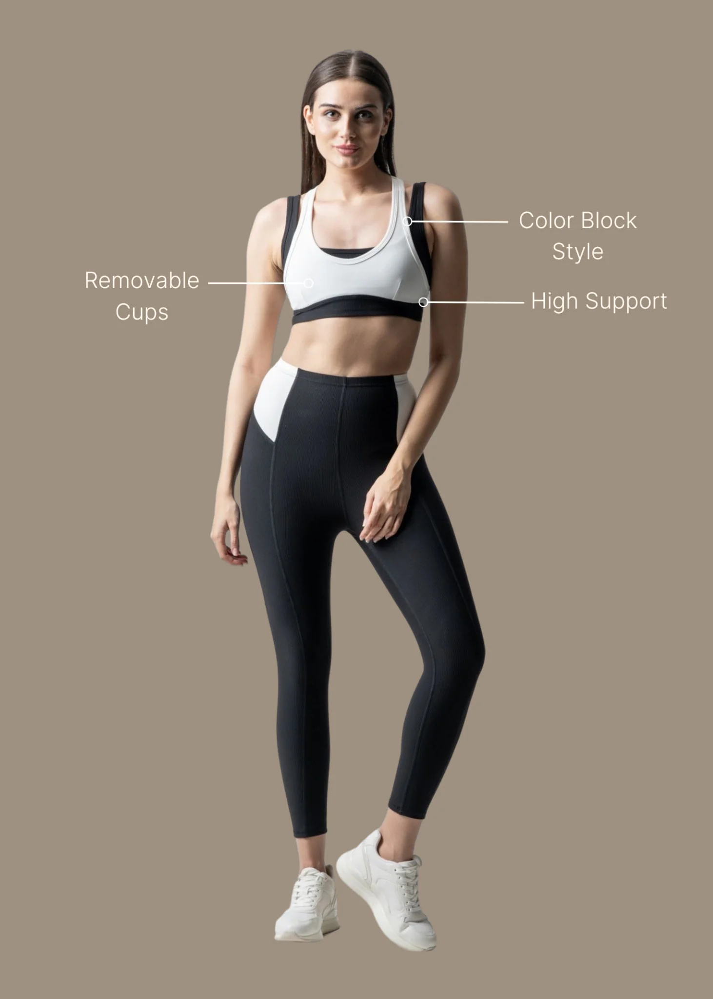 Women High Support Training Bra - Black - Image 3