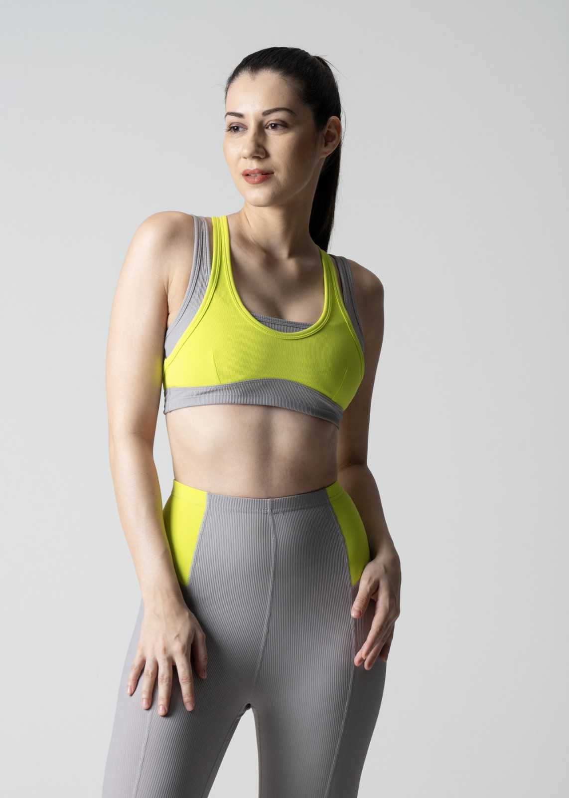 Women High Support Training Bra - Grey