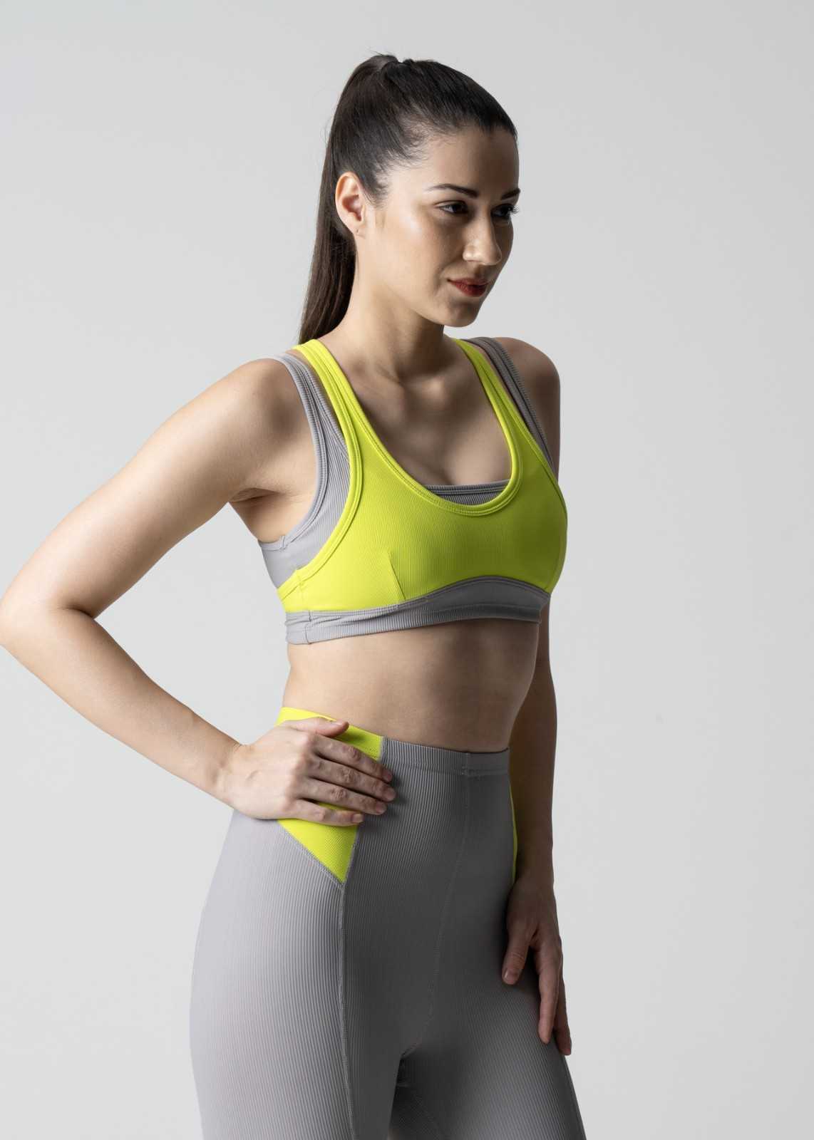 Women High Support Training Bra - Grey - Image 4