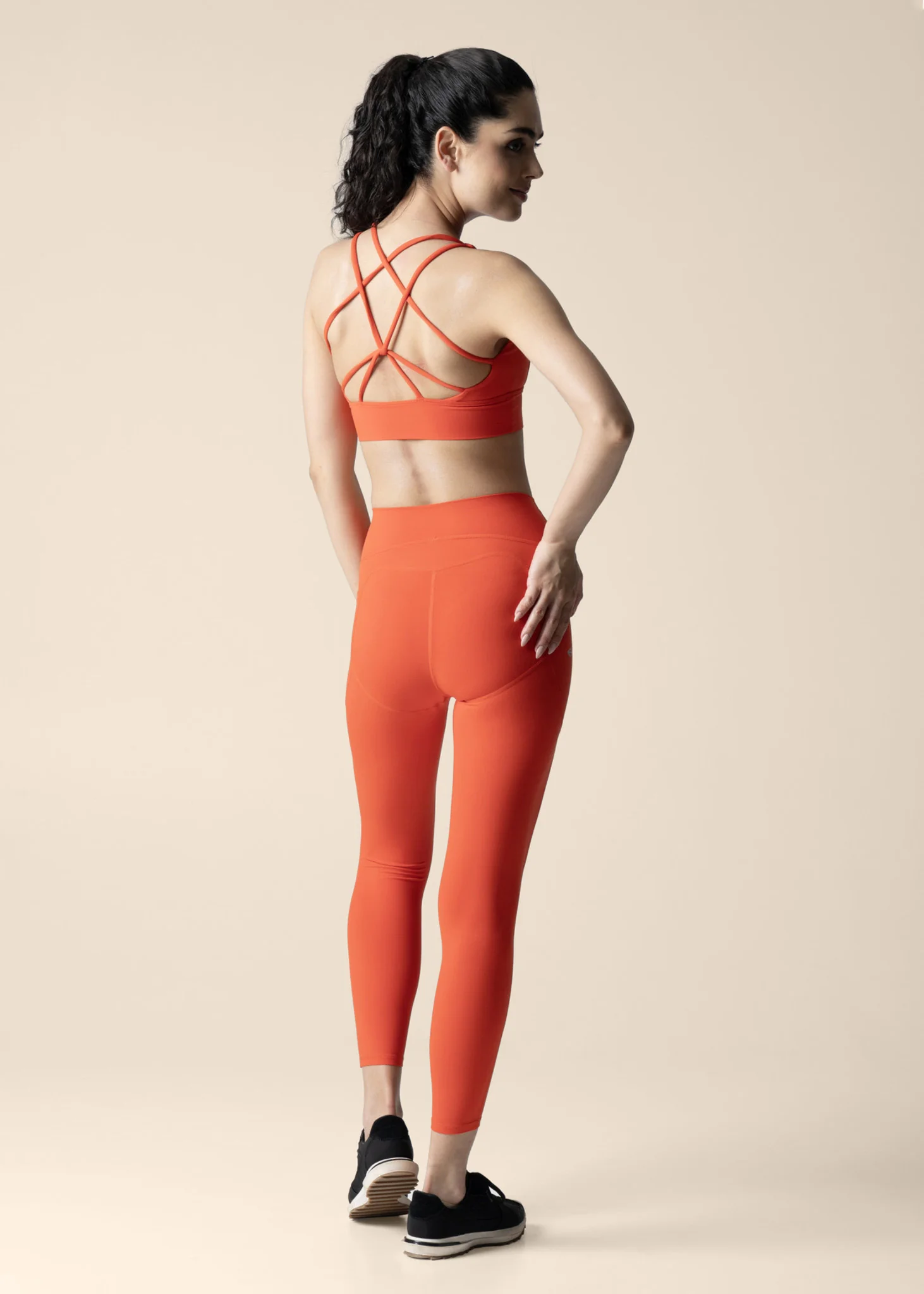 Sculting Silhouette StrchFlex Leggings - Orange - Image 6