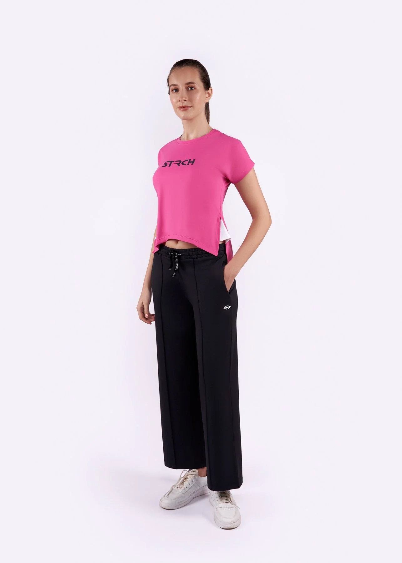 Women High Waist Flare Pants - Black - Image 2