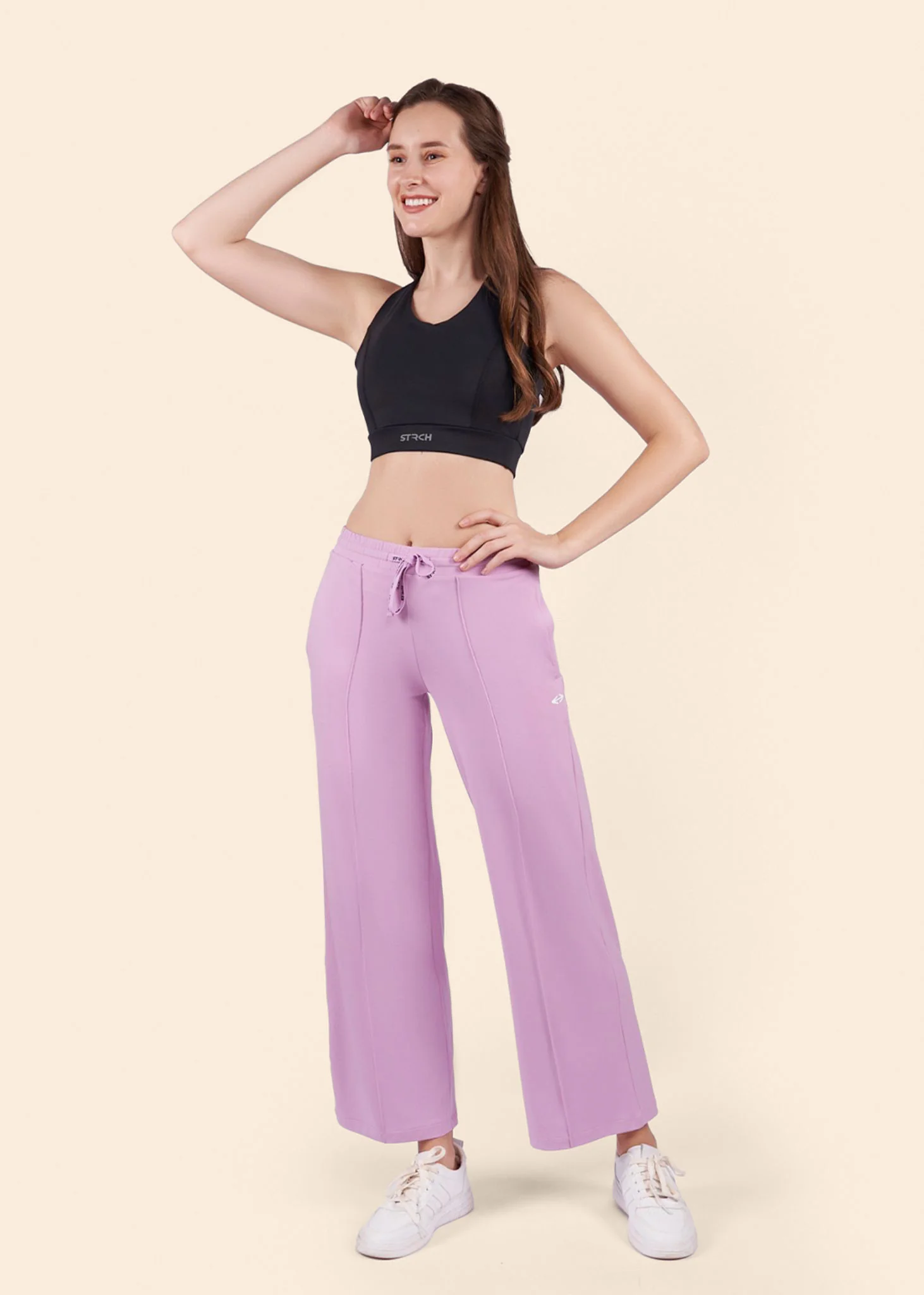 Women High Waist Flare Pants - Lavender - Image 2