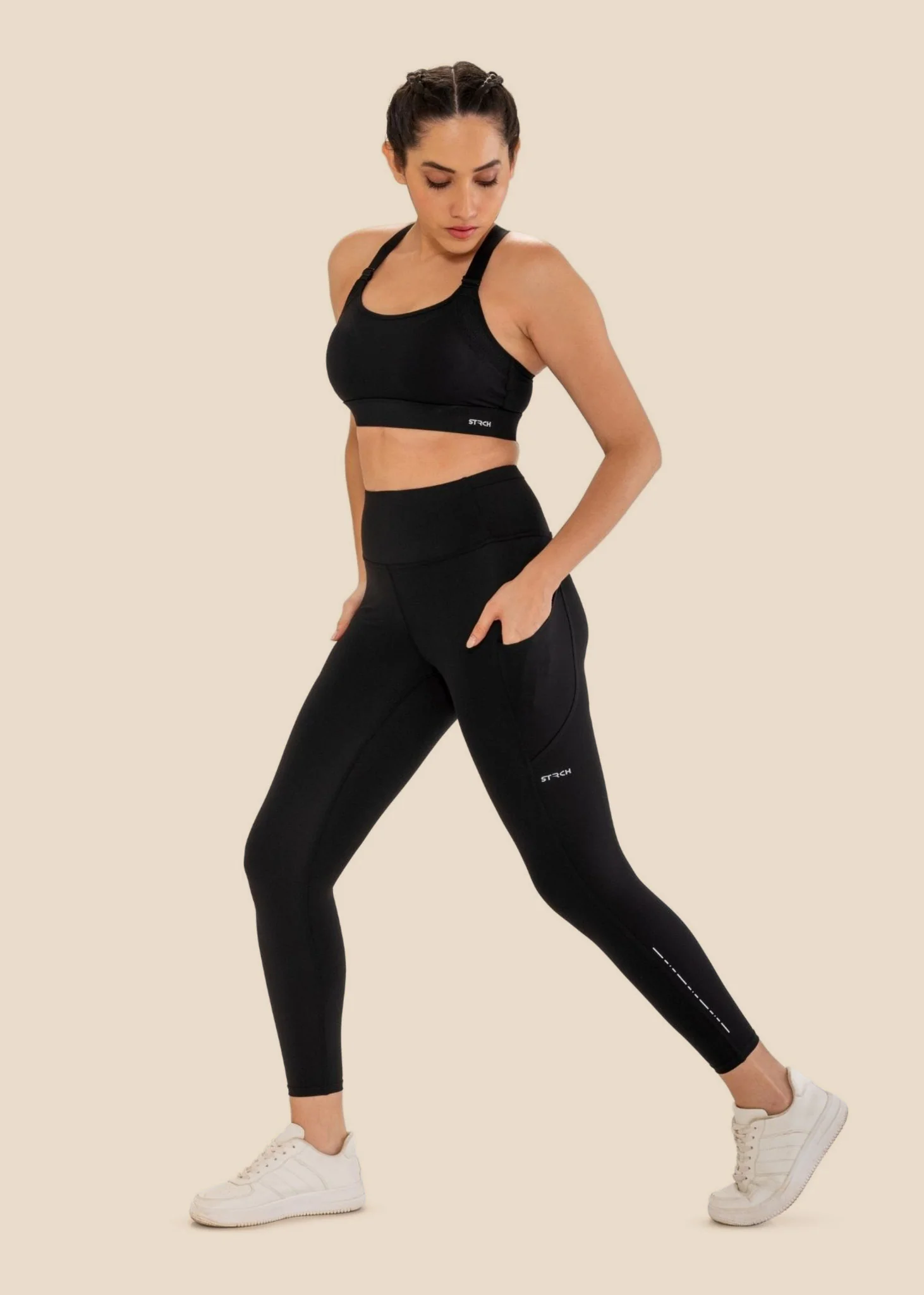 StrchFlex Performance Leggings - Black - Image 5