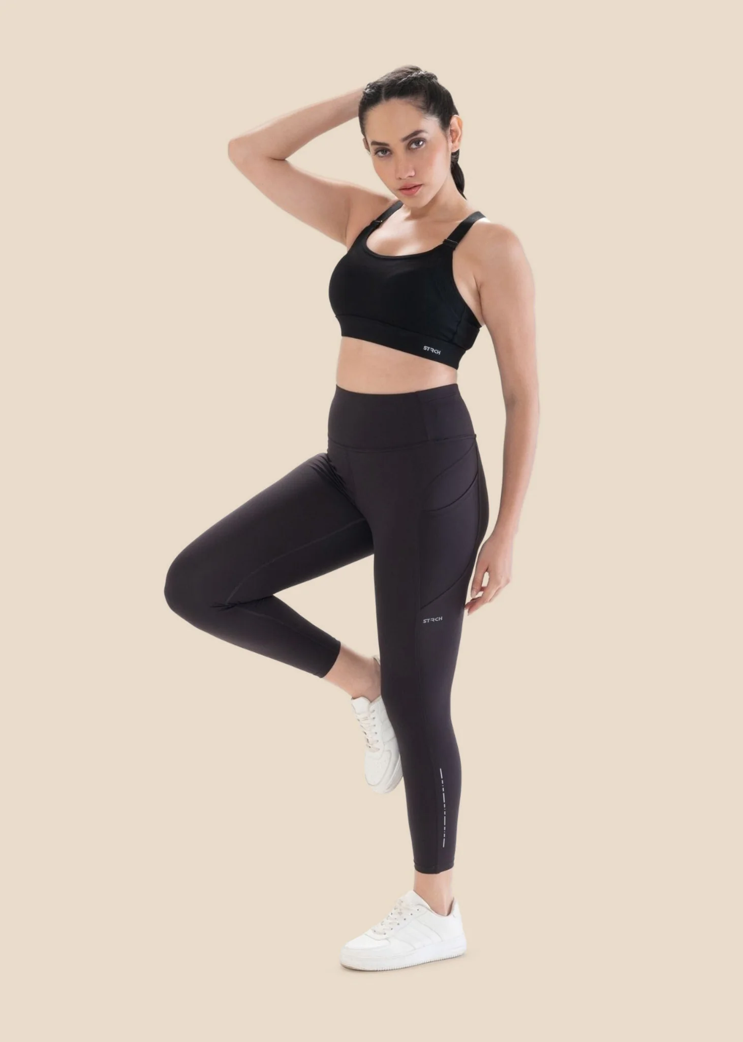 StrchFlex Performance Leggings - Coffee - Image 4
