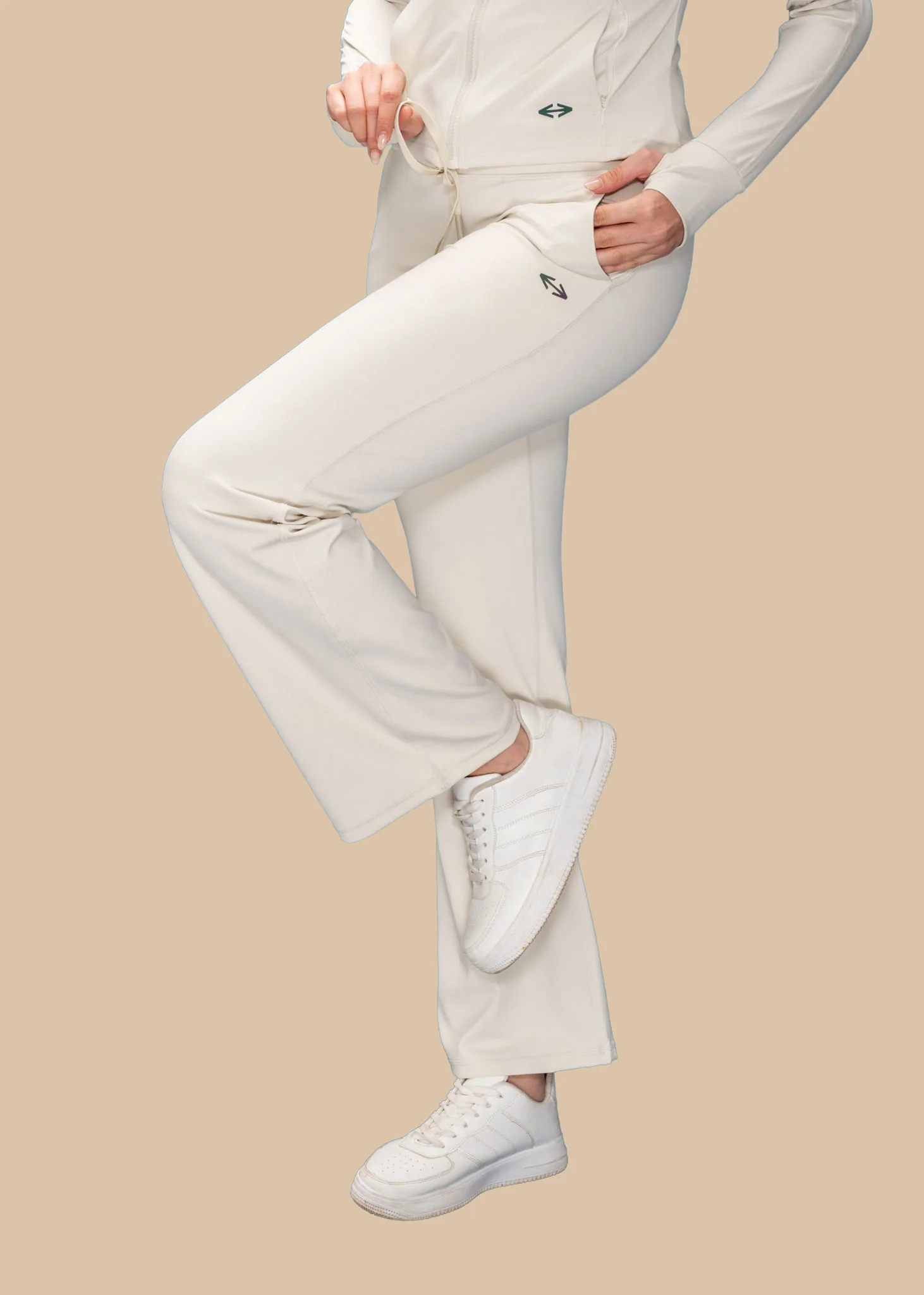 Women Light Fit Pants - Beige - Image 4