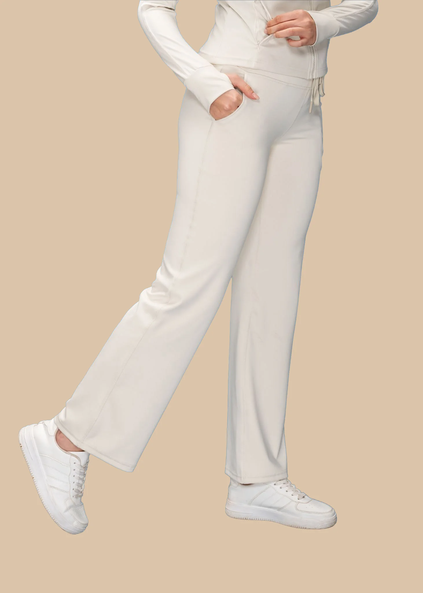 Women Light Fit Pants - Beige - Image 6