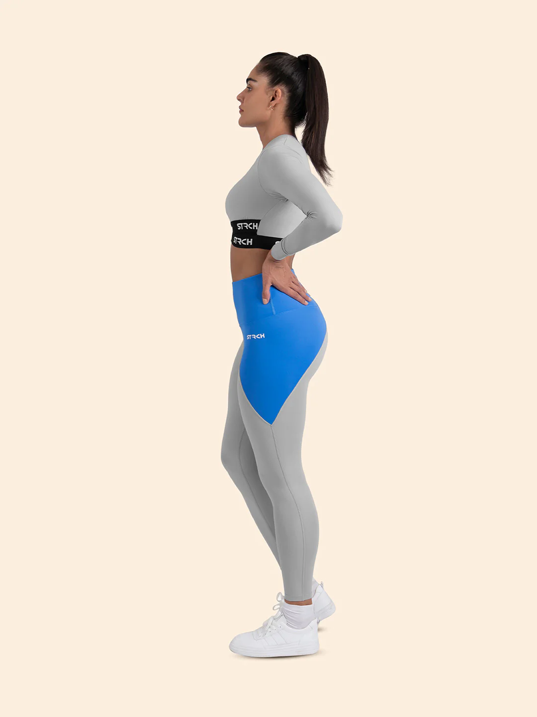 Women Lightweight Leggings - Grey - Image 6