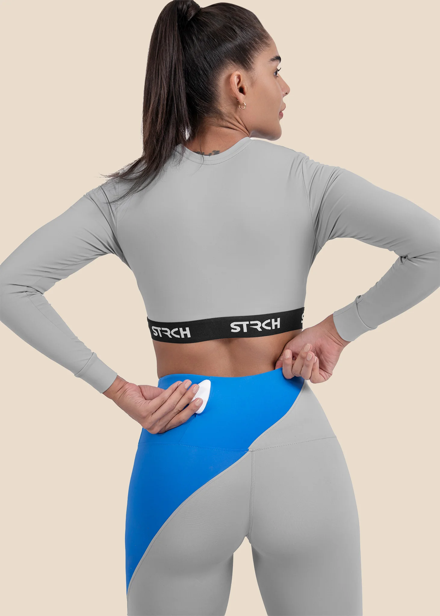 Women Lightweight Leggings - Grey - Image 7