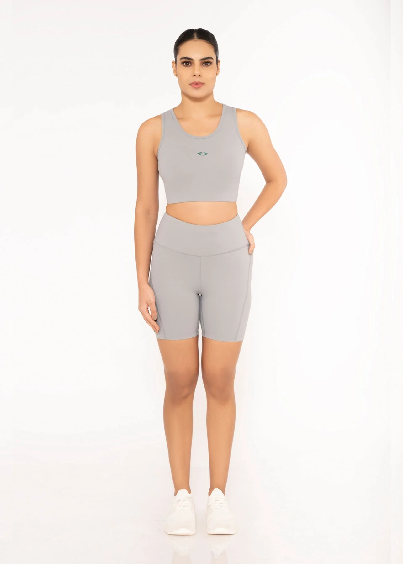 Women Multi Pocket Tights - Grey - Image 2