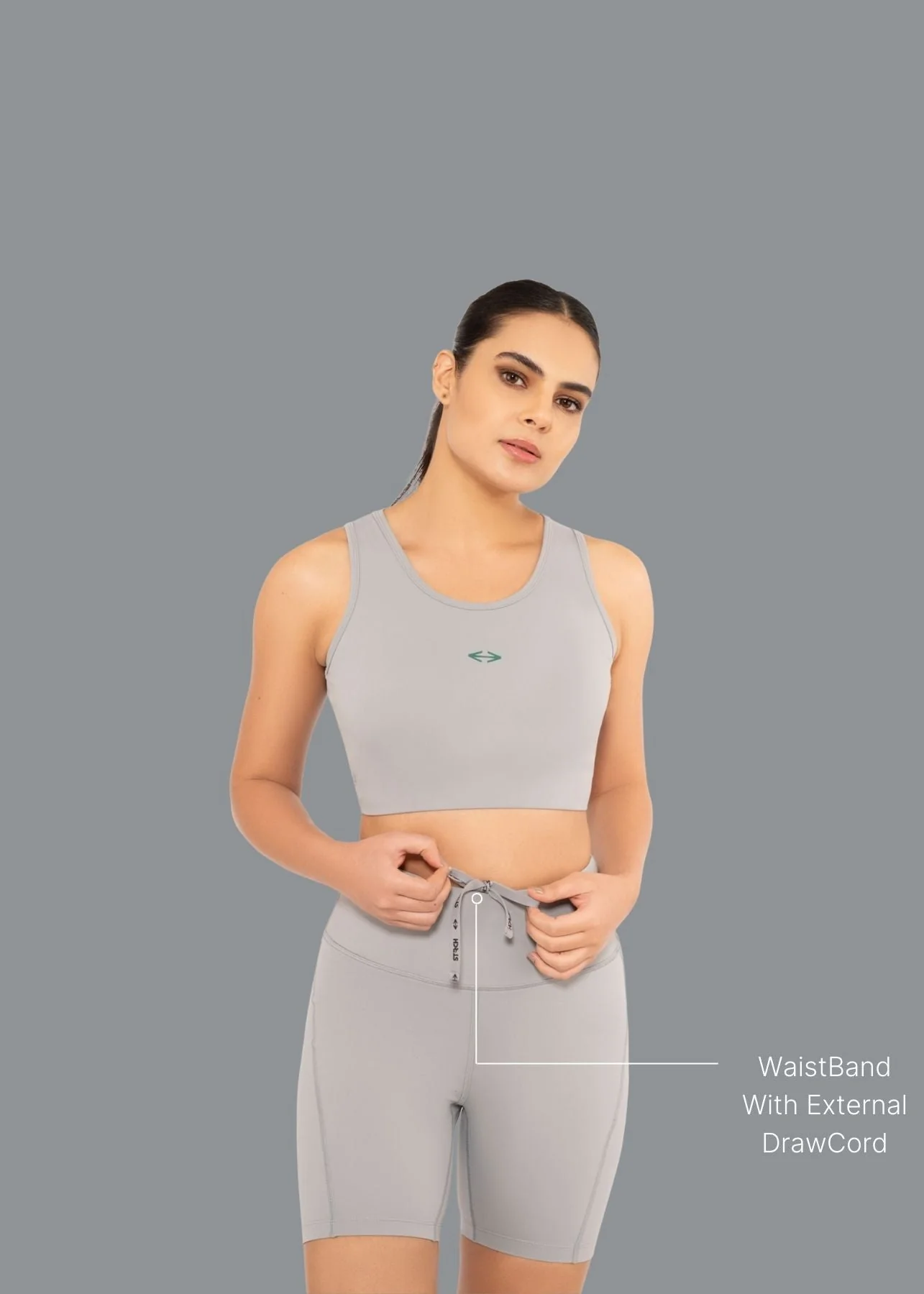 Women Multi Pocket Tights - Grey - Image 3