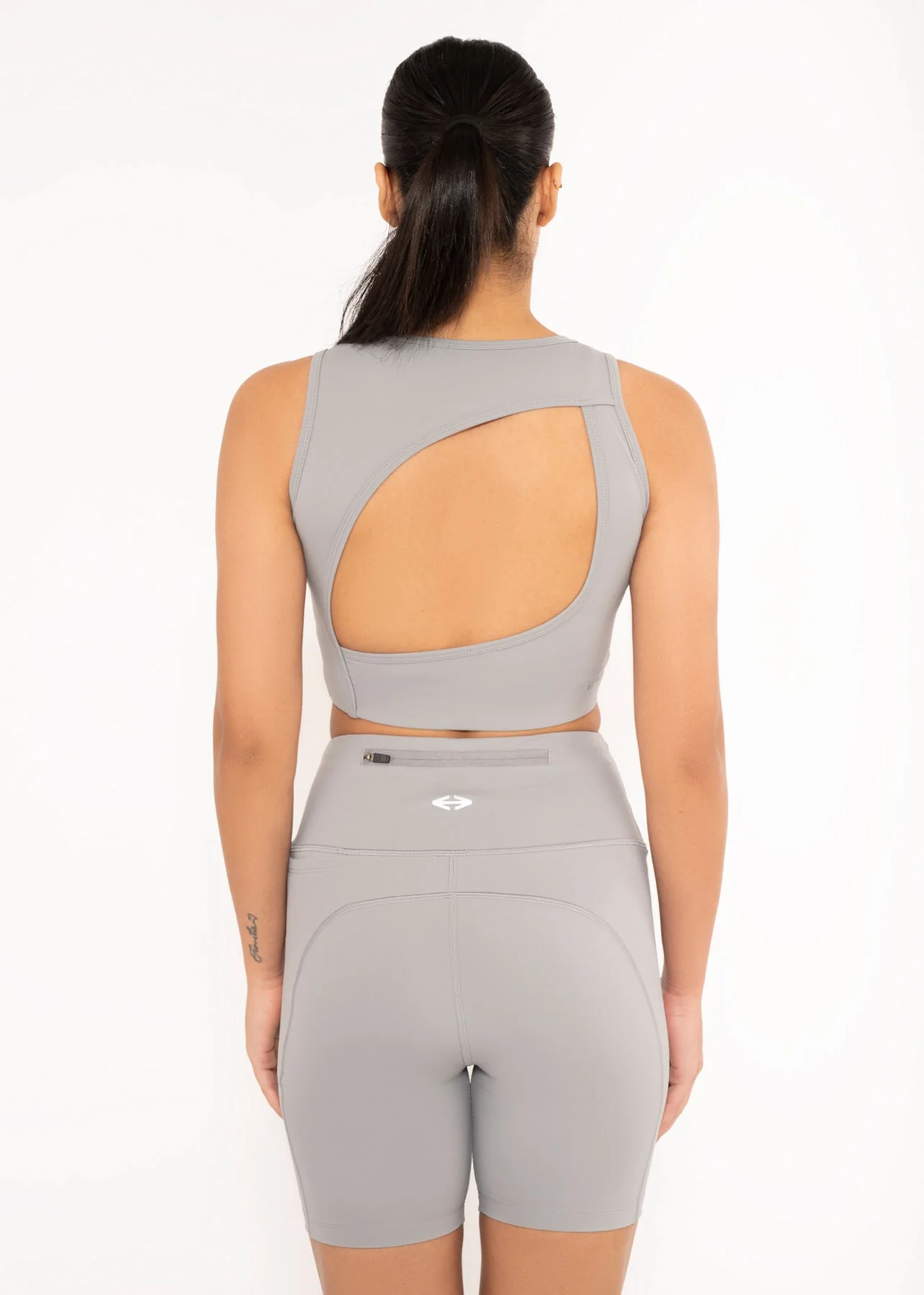 Women Multi Pocket Tights - Grey - Image 4