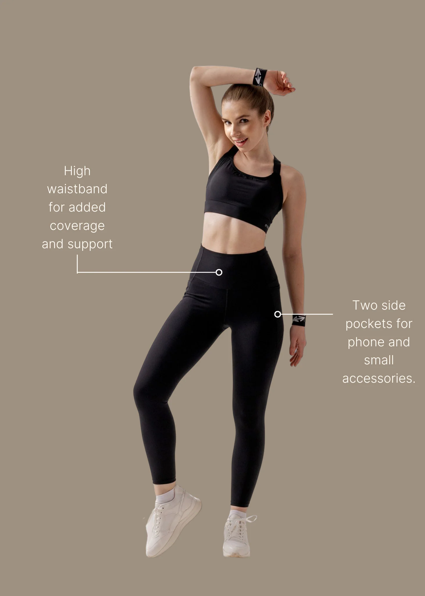 StrchFlex Power soft Leggings - Black - Image 3