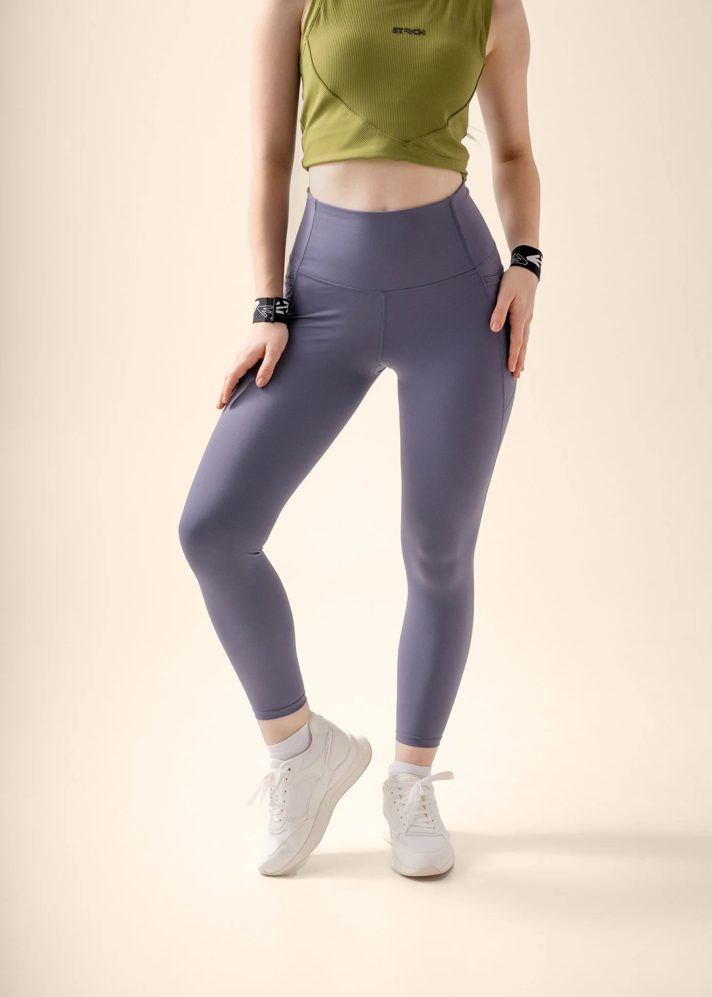 StrchFlex Power soft Leggings - Lilac Grey - Image 2