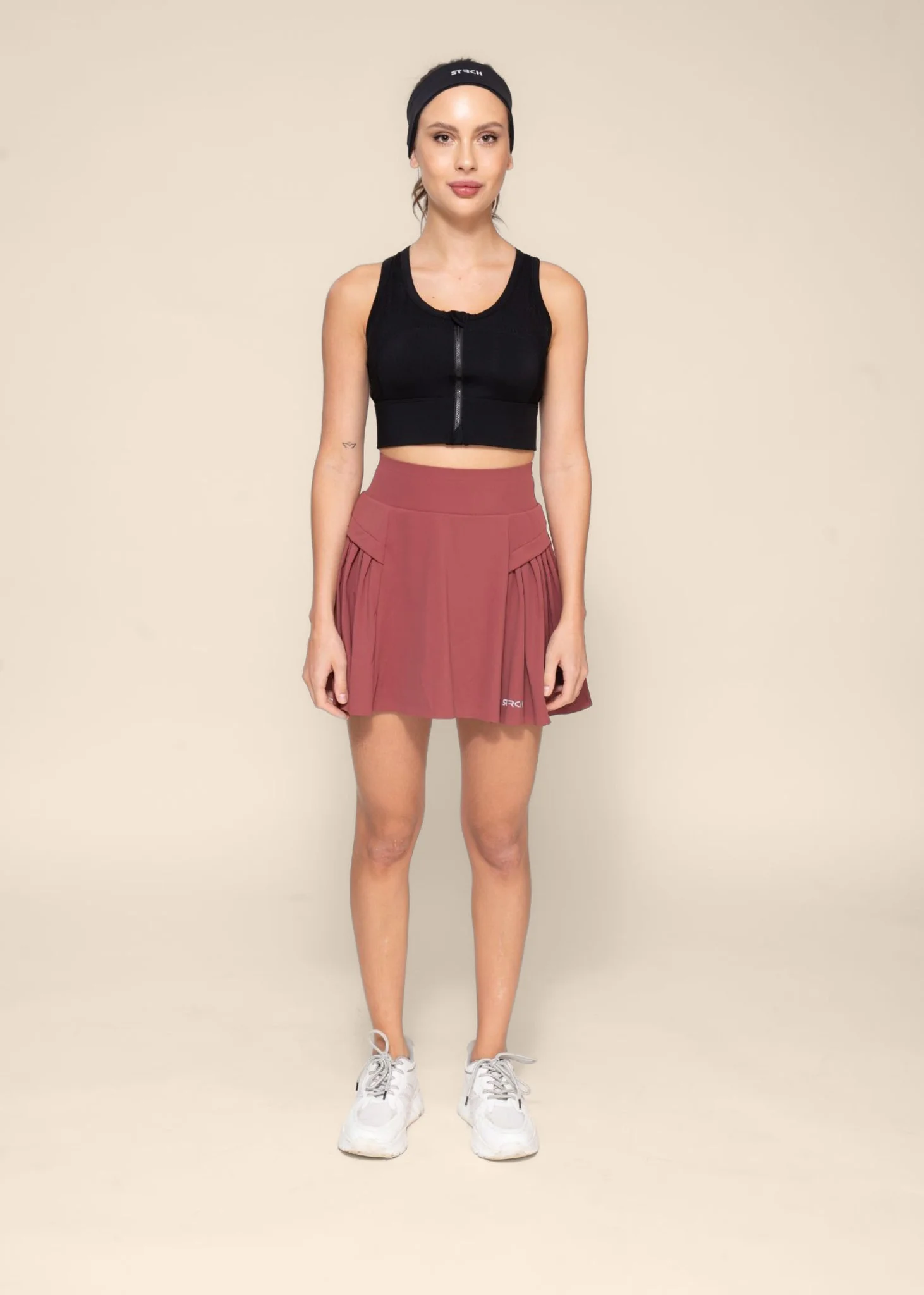 Women Pleated Skirt - Burnt Russet - Image 2